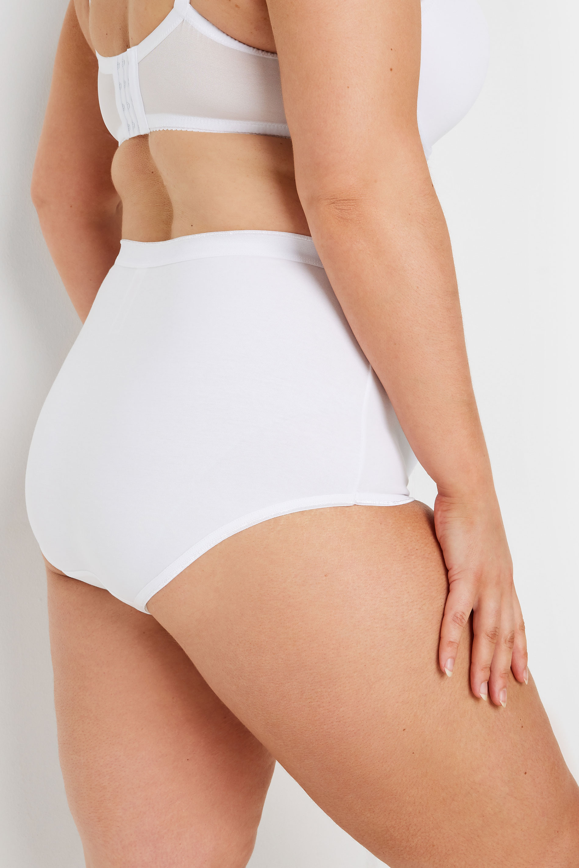 YOURSET 5 PACK Plus Size White Stretch Full Briefs | Yours Clothing  4