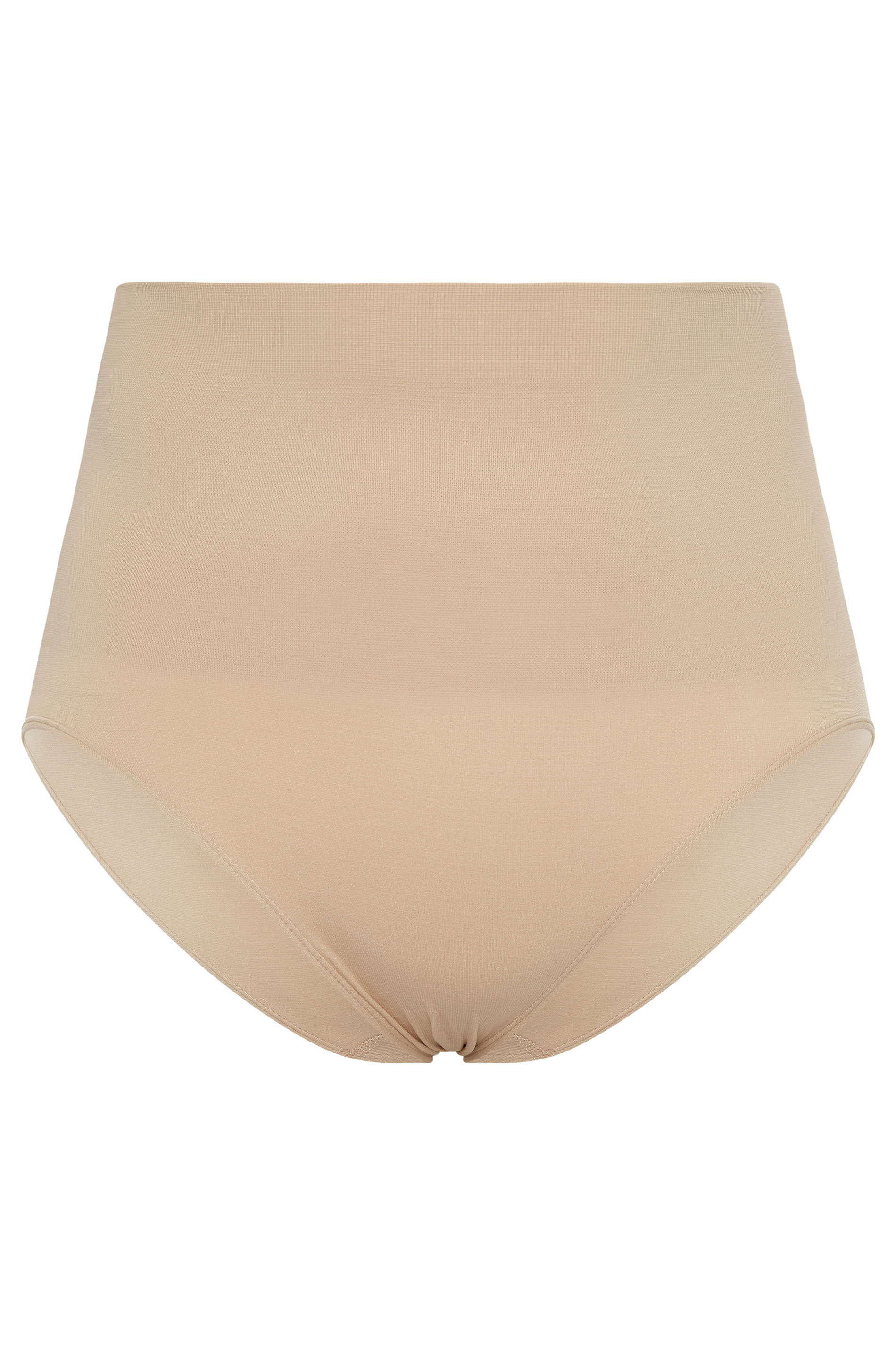 Plus Size Nude Seamless Control High Waisted Full Briefs | Yours Clothing 4