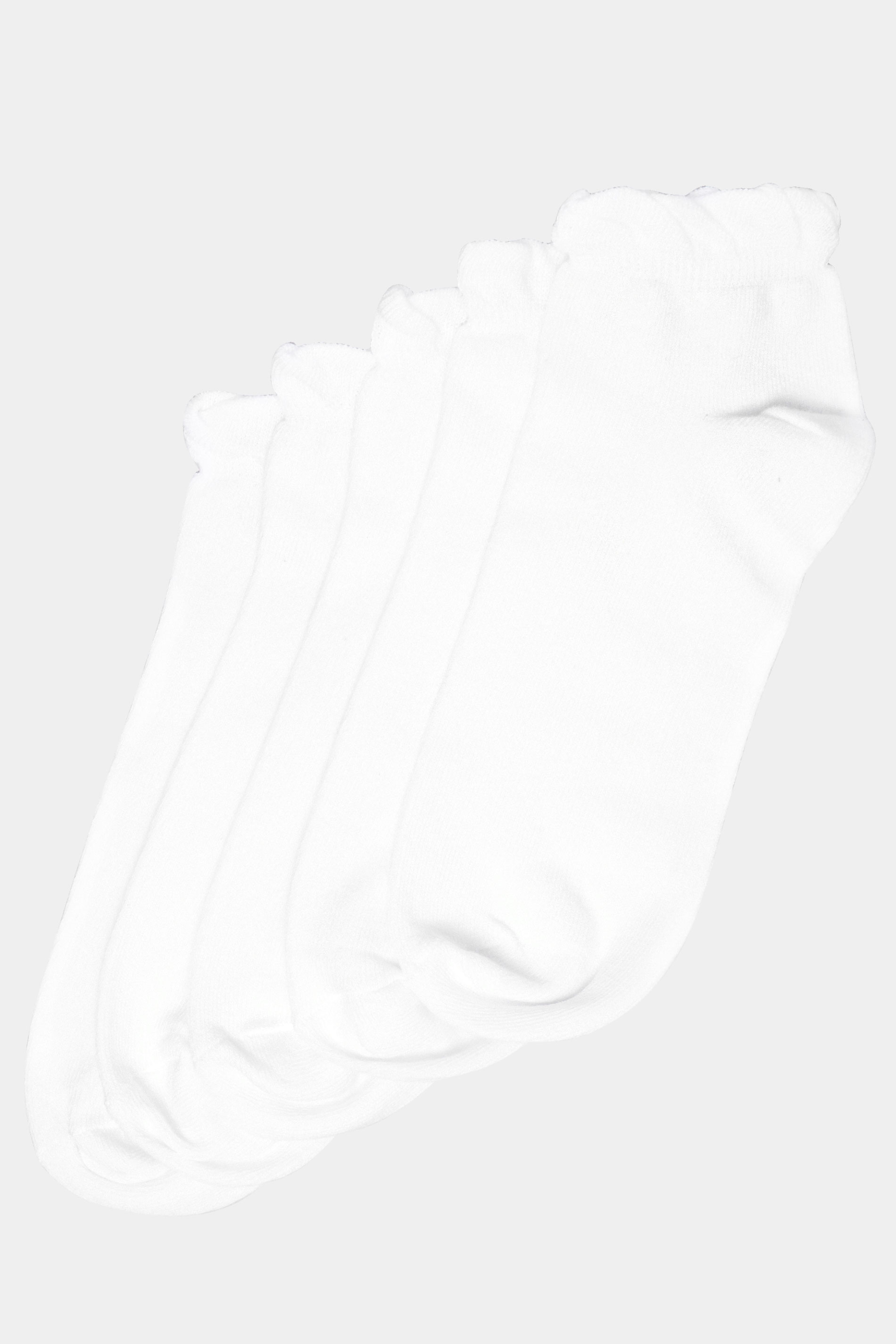 YOURSET 5 PACK Plus Size White Trainer Liner Socks | Yours Clothing 3