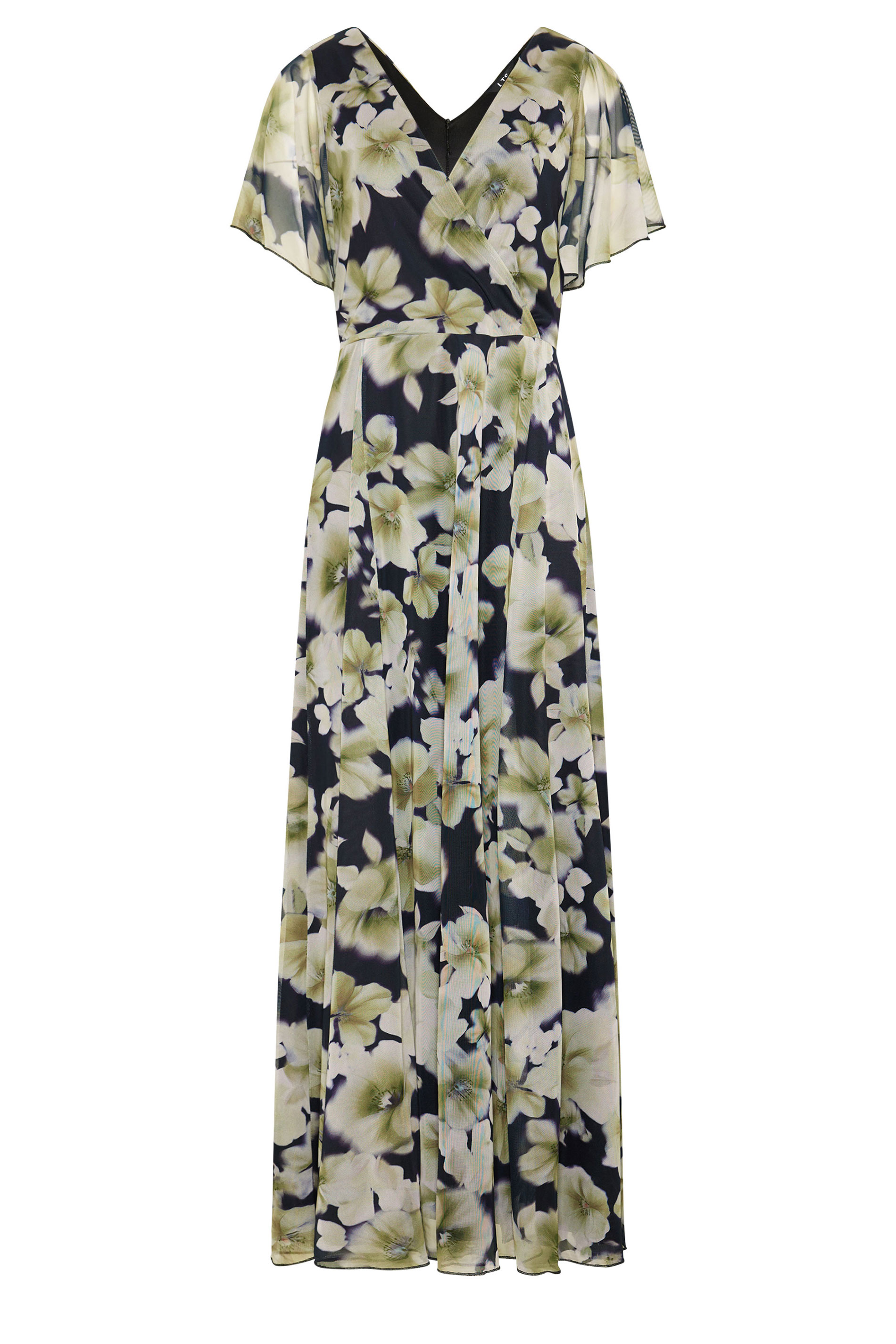 LTS Tall Women's Black Floral Mesh Maxi Dress | Long Tall Sally 5