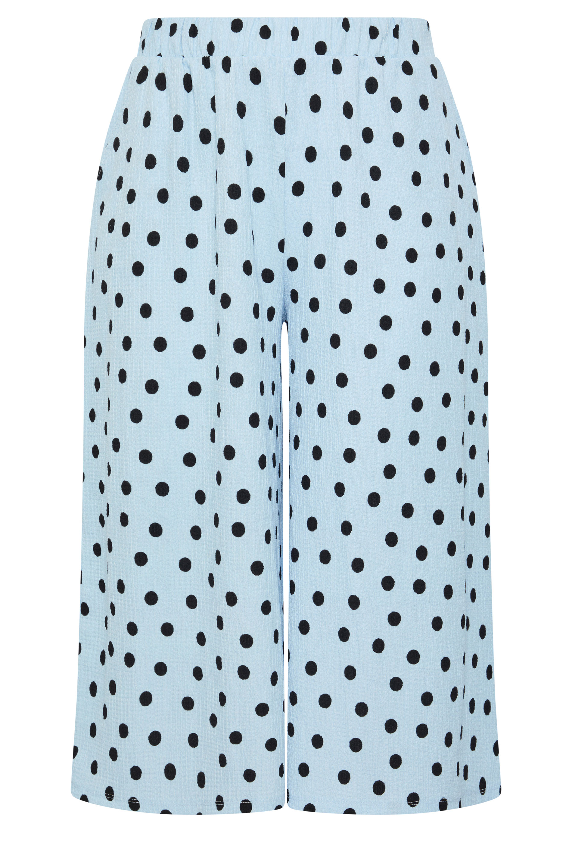 YOURS Plus Size Light Blue Polka Dot Culottes | Yours Clothing 5