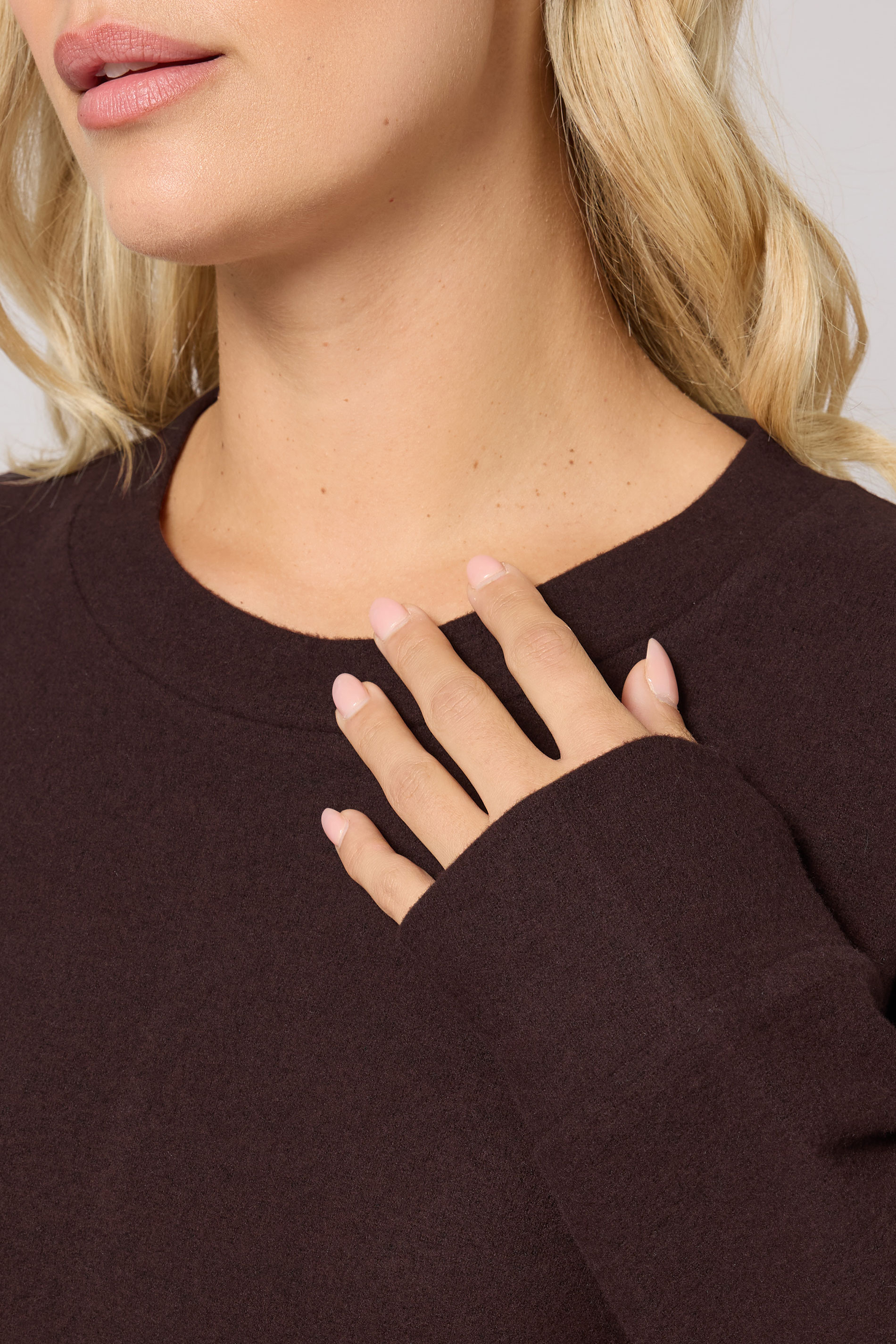 YOURS Plus Size Chocolate Brown Soft Touch Jumper | Yours Clothing 4