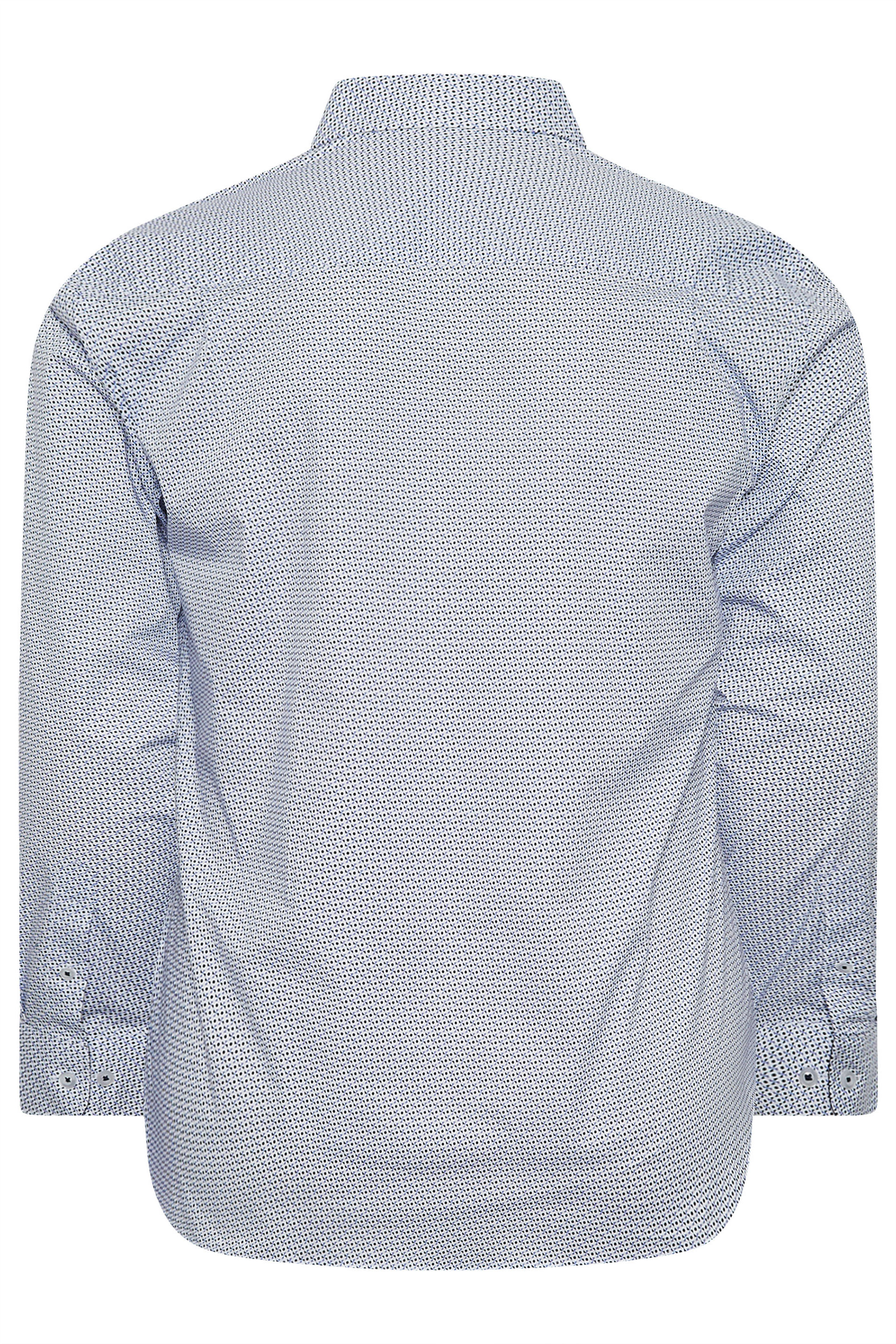 BadRhino Tailoring Big & Tall Blue Abstract Print Formal Shirt | BadRhino 7