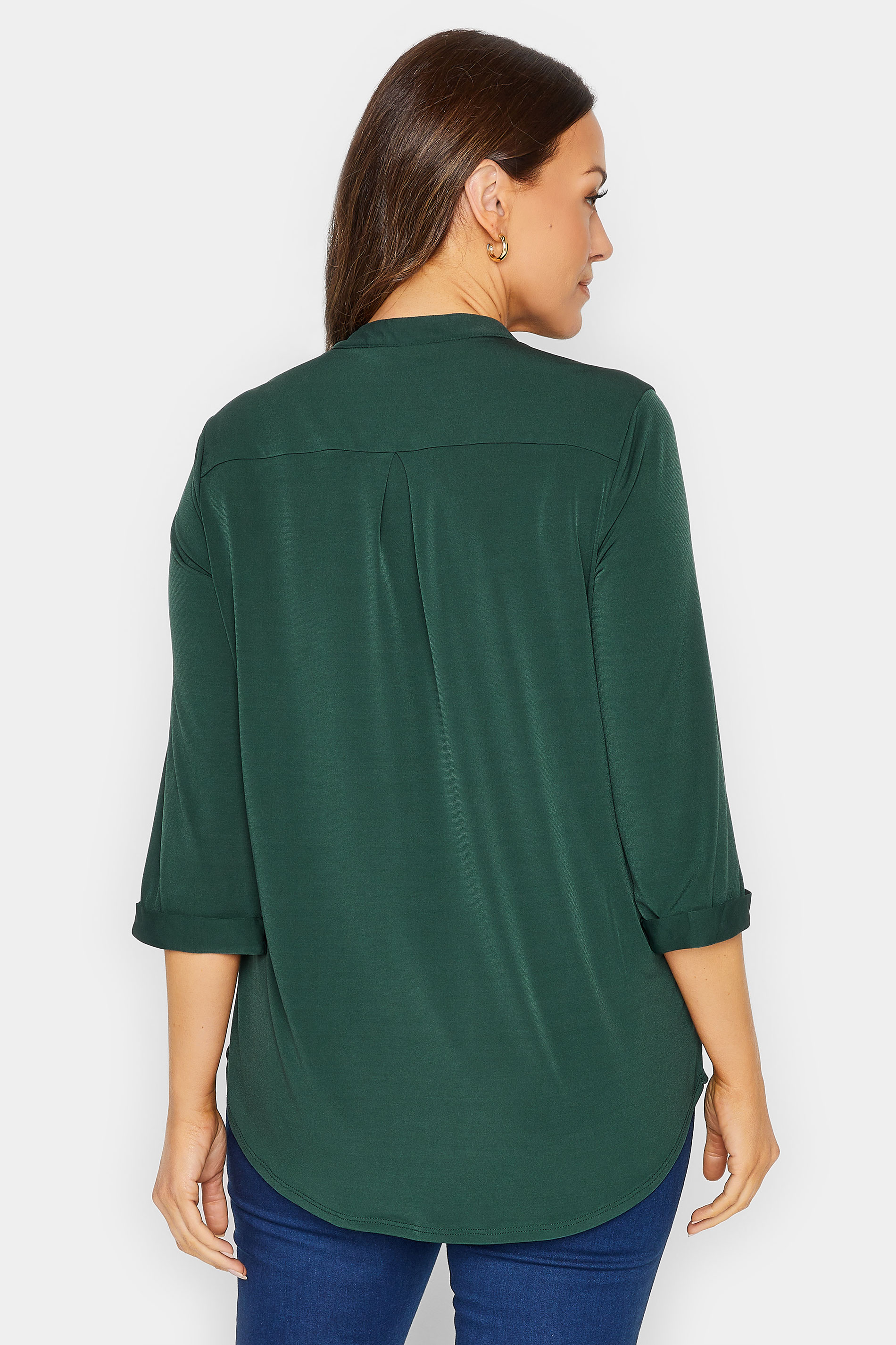 M&Co Green Half Placket Jersey Shirt | M&Co 3