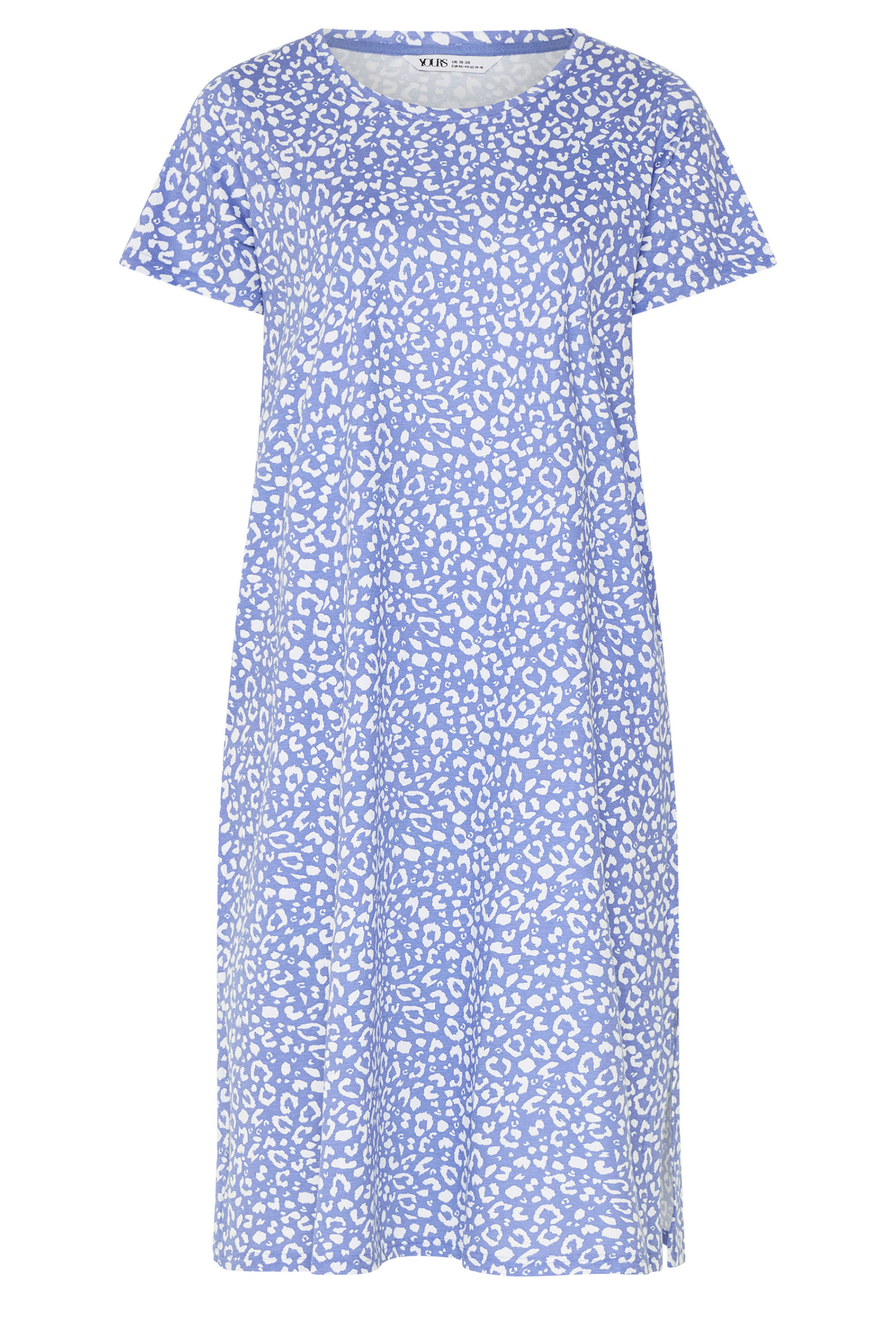 YOURSET Plus Size 2 PACK Blue Leopard Heart Midaxi Nightdresses | Yours Clothing 9