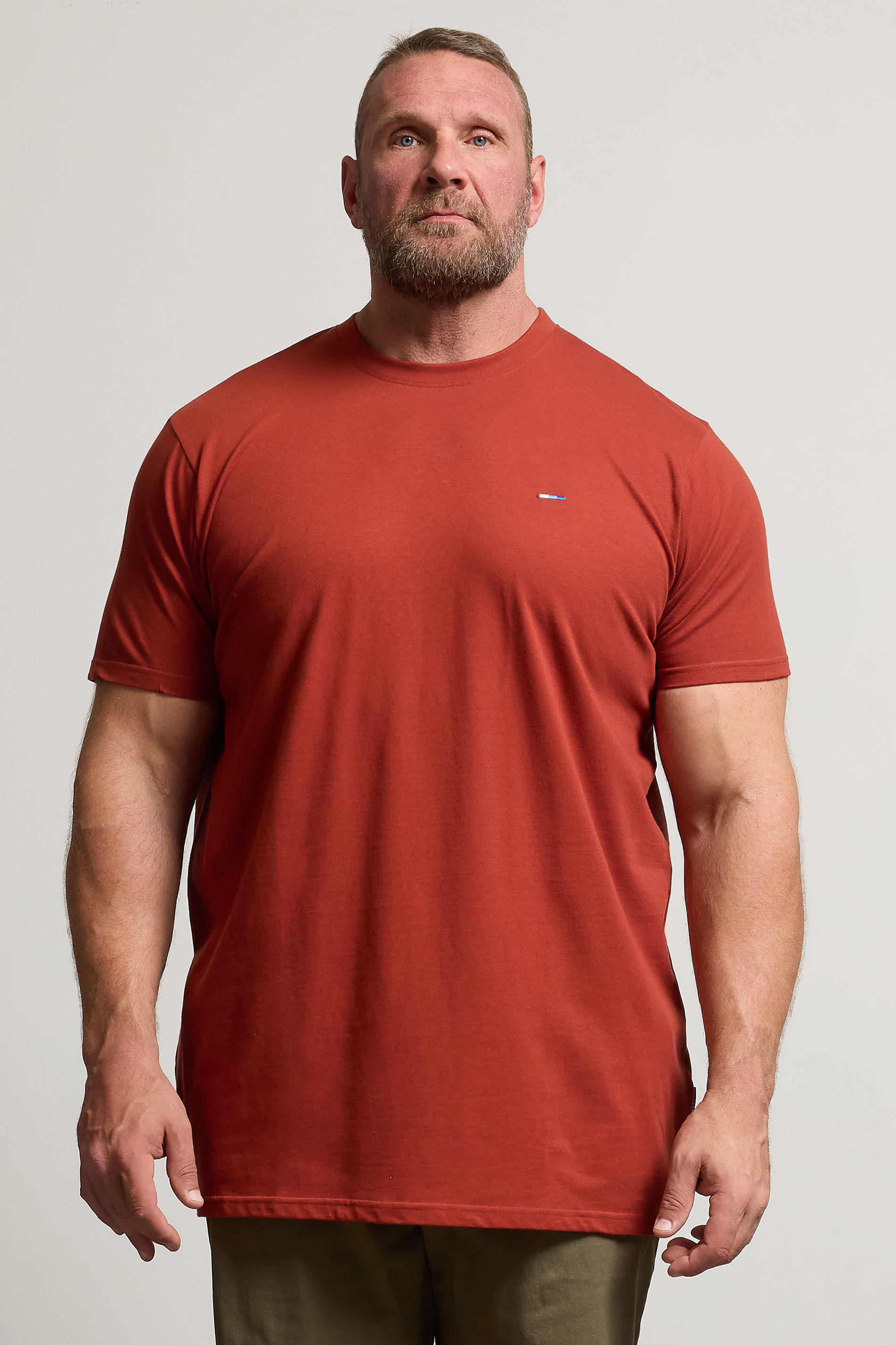 BadRhino Big & Tall Burnt Red Extra Long Core T-Shirt | BadRhino 3