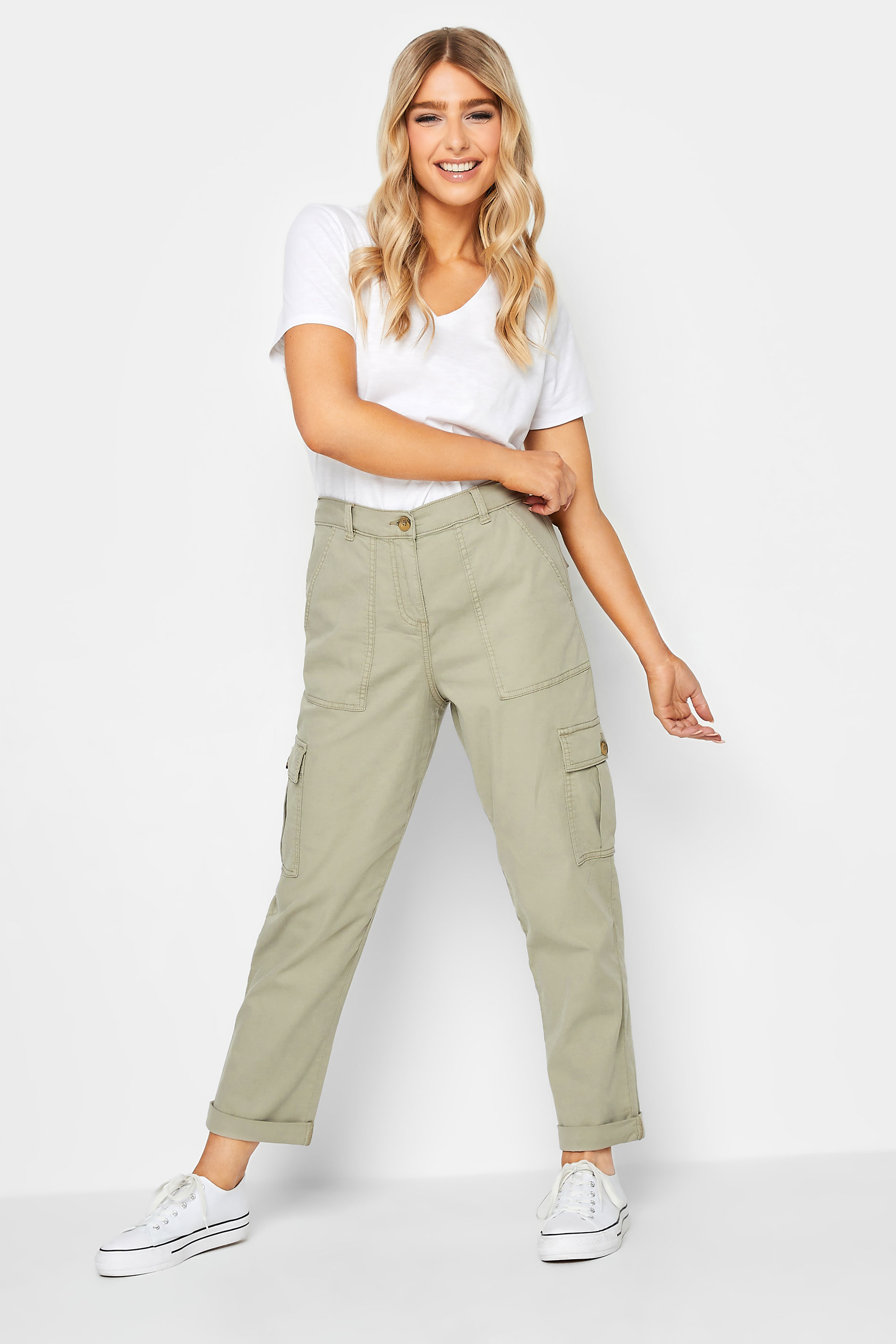M&Co Sage Green Cargo Trousers | M&Co 3