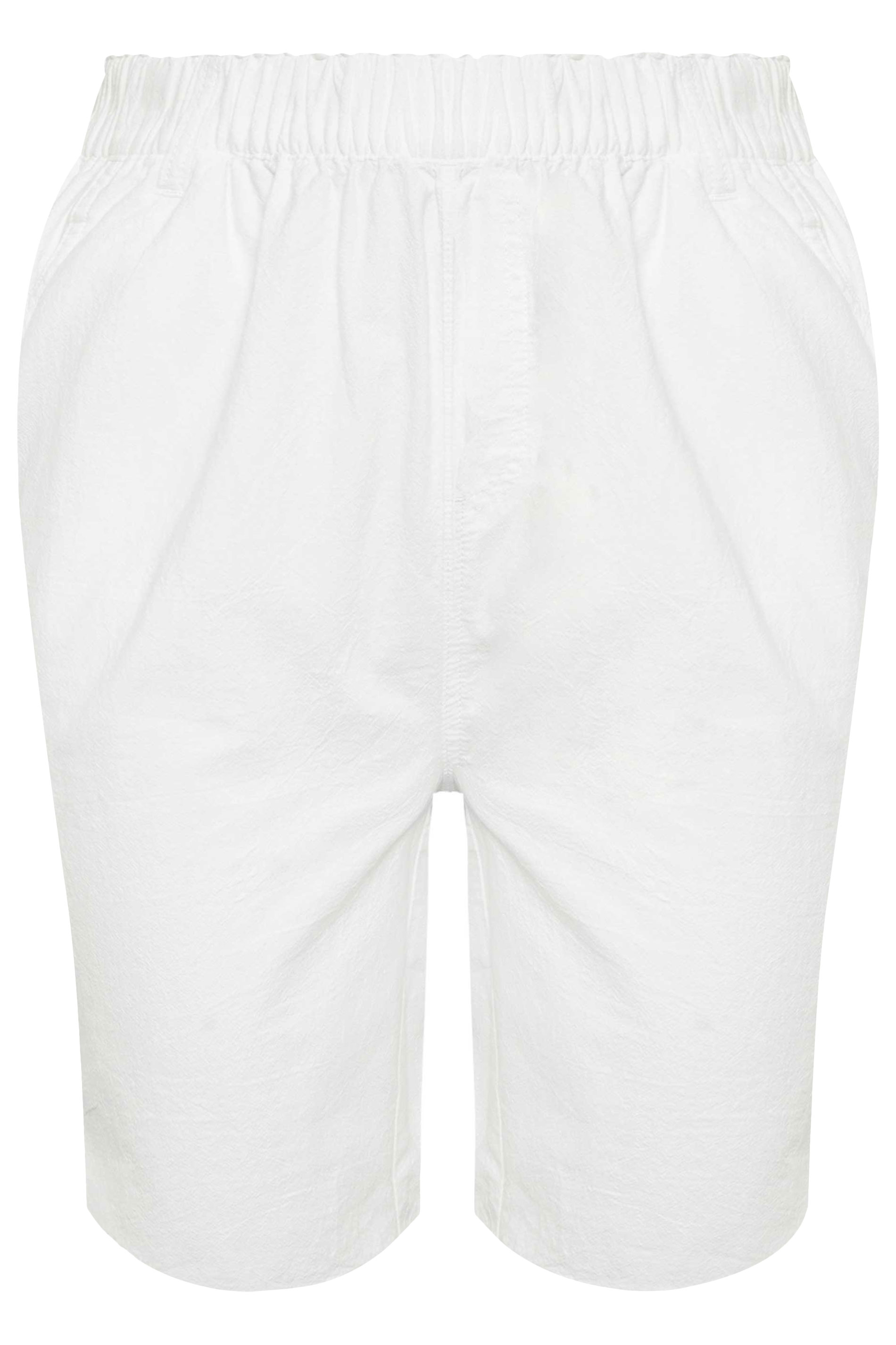 YOURSET 2 PACK Plus Size Black & White Cool Cotton Shorts | Yours Clothing 10