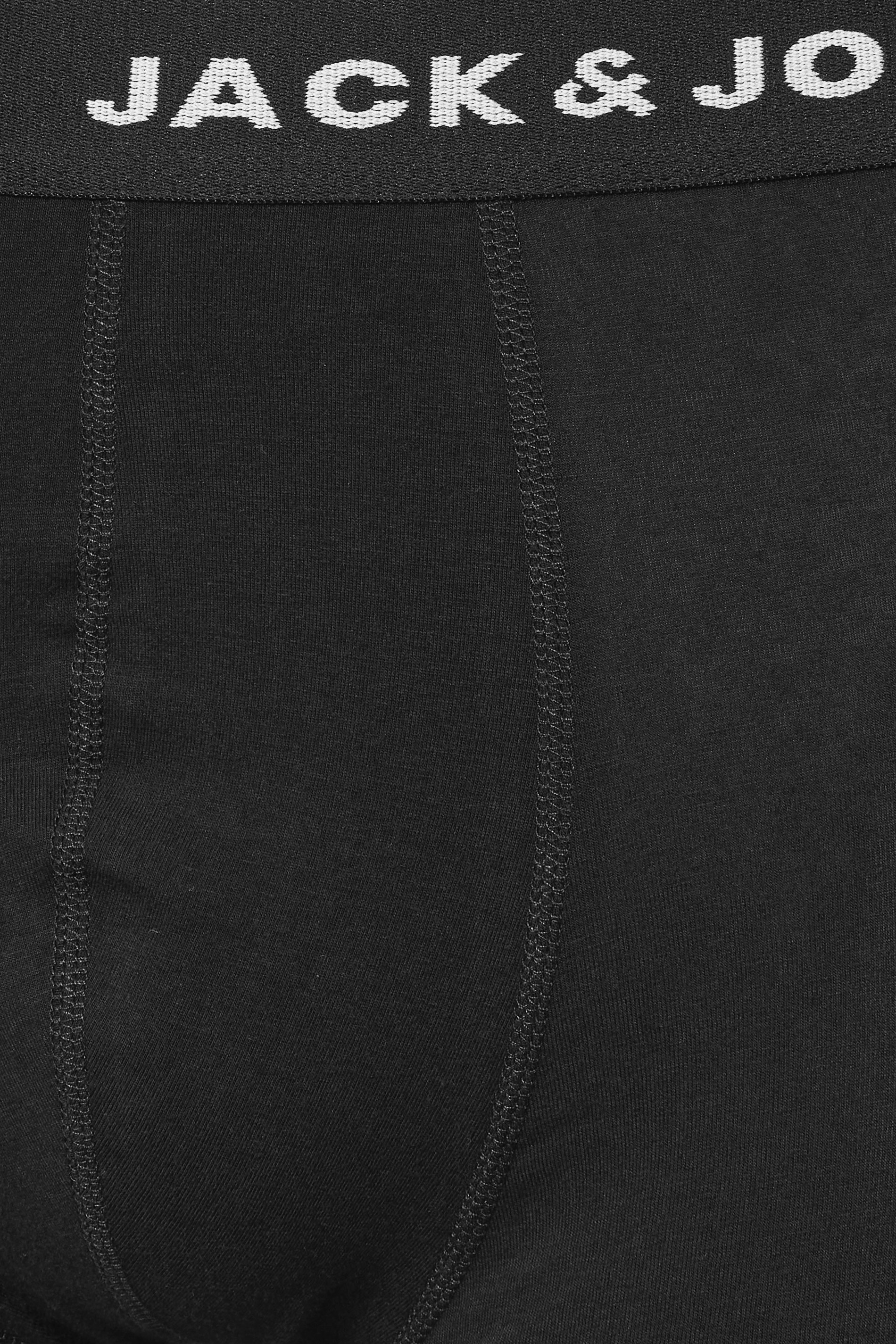 JACK & JONES Big & Tall 7 PACK Black Branded Boxers | BadRhino  7