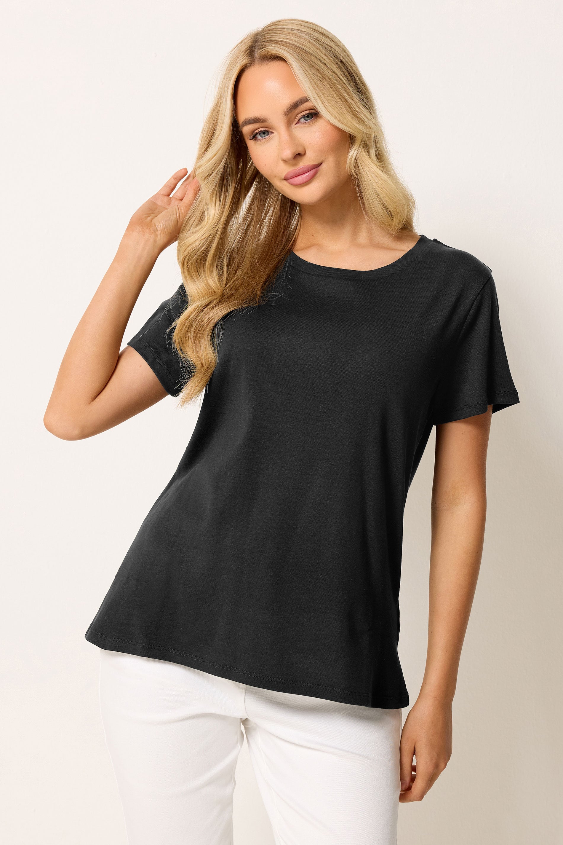 M&Co 2 PACK Black & White Short Sleeve Cotton T-Shirts | M&Co 1