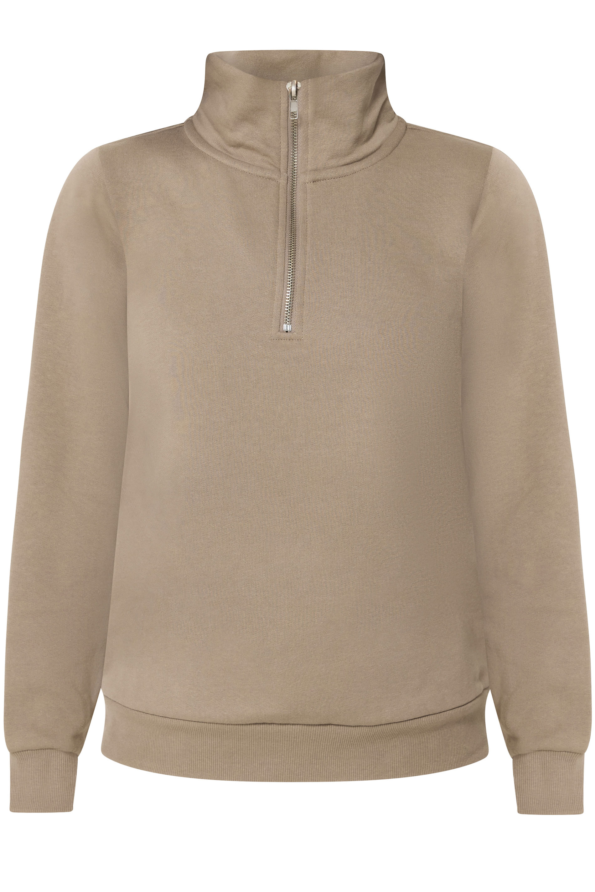 M&Co Petite Mocha Brown Quarter Zip Sweatshirt | M&Co 5