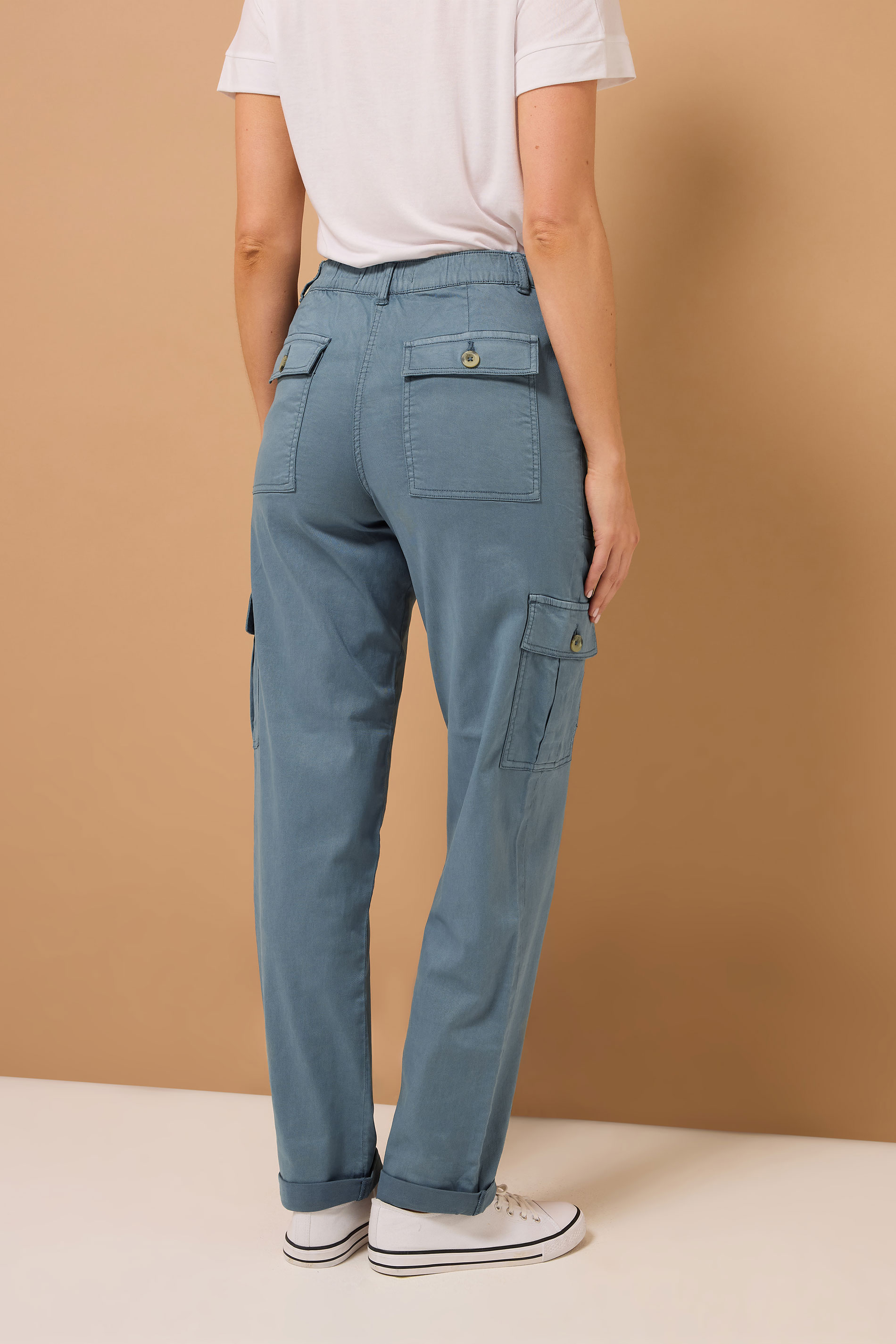 LTS MADE FOR GOOD Tall Blue Cargo Chino Jeans | Long Tall Sally 4
