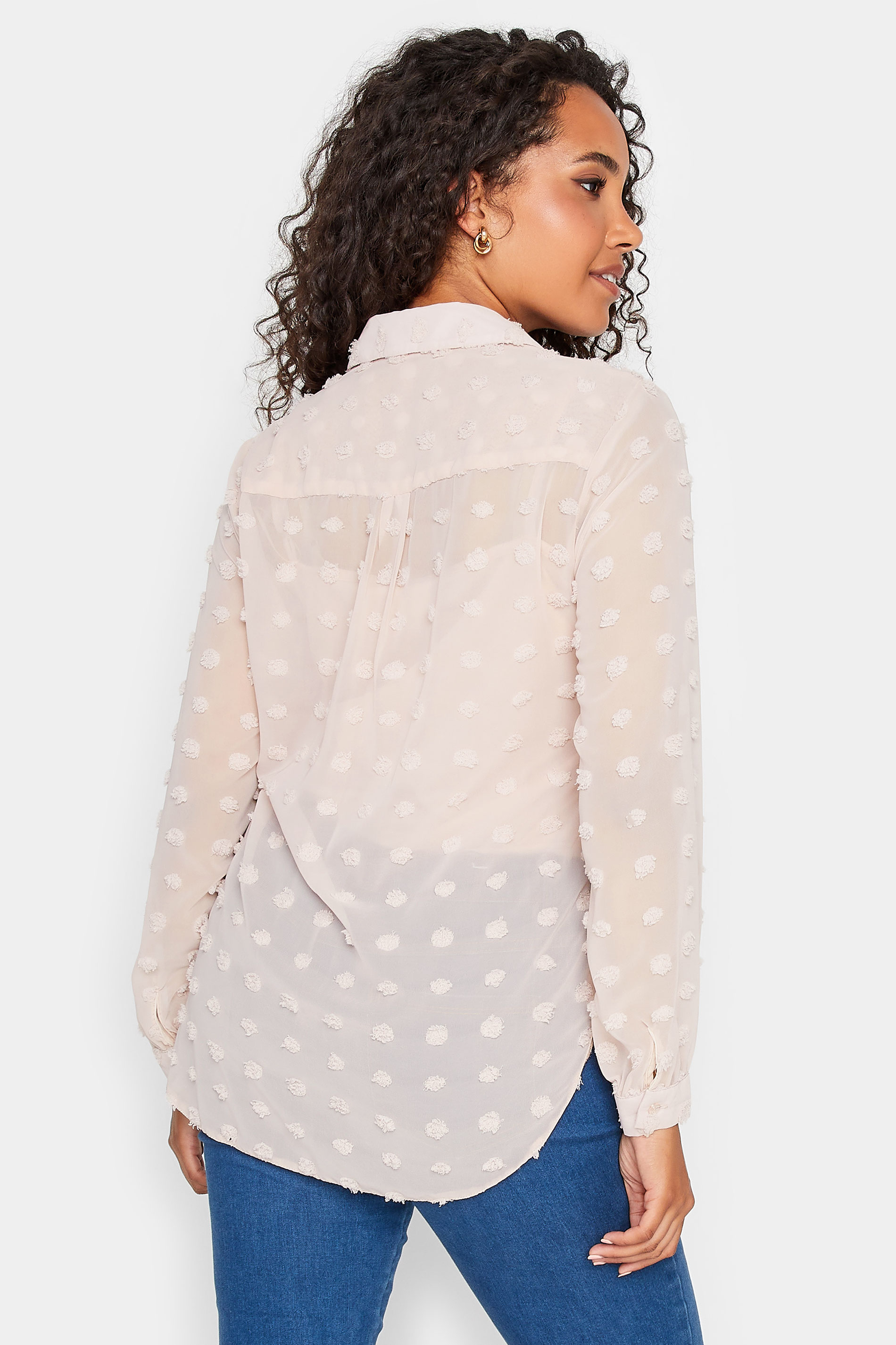M&Co Pink Dobby Spot Shirt | M&Co 3