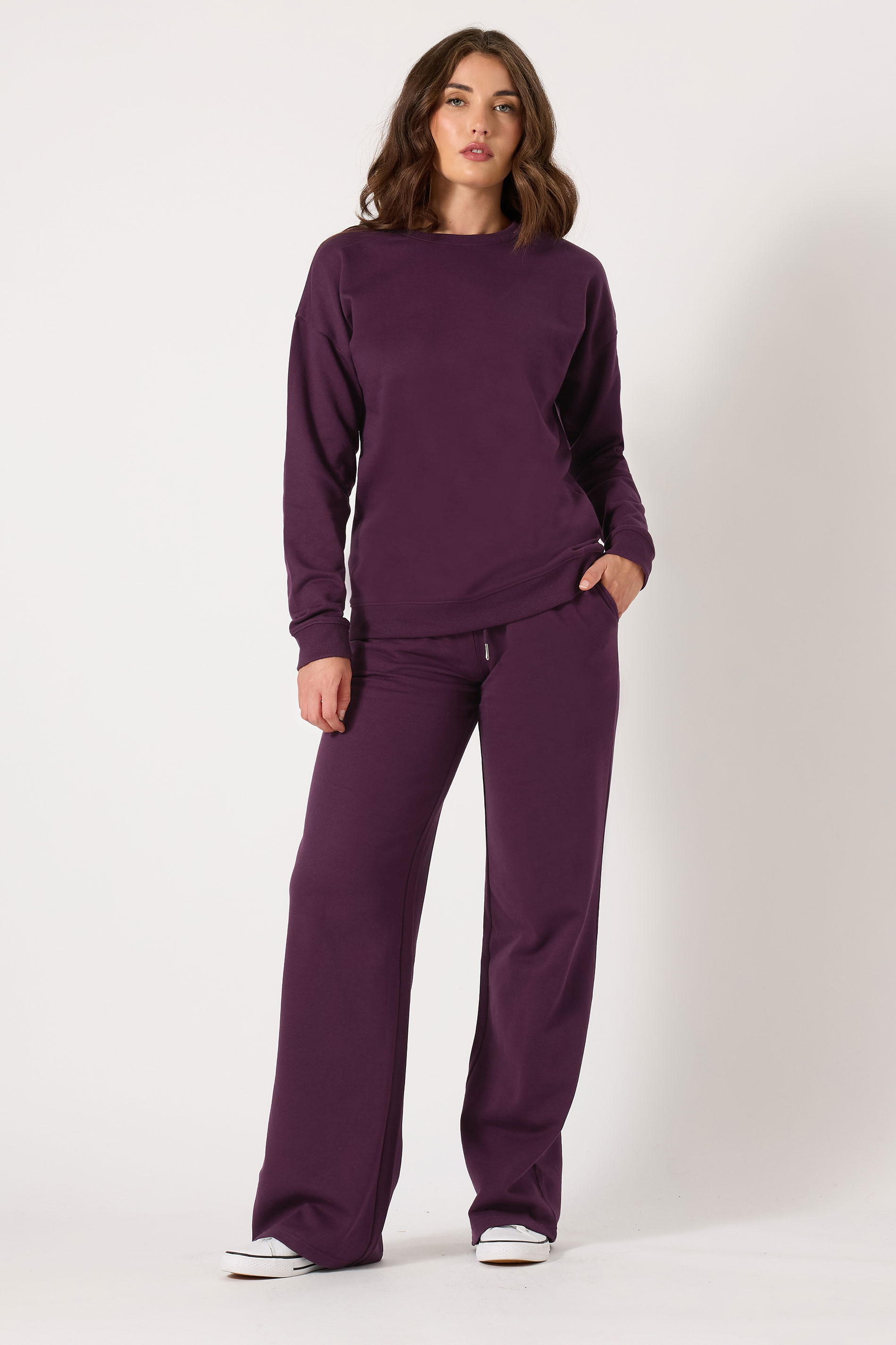 LTS Tall Purple Crew Neck Sweatshirt | Long Tall Sally 2