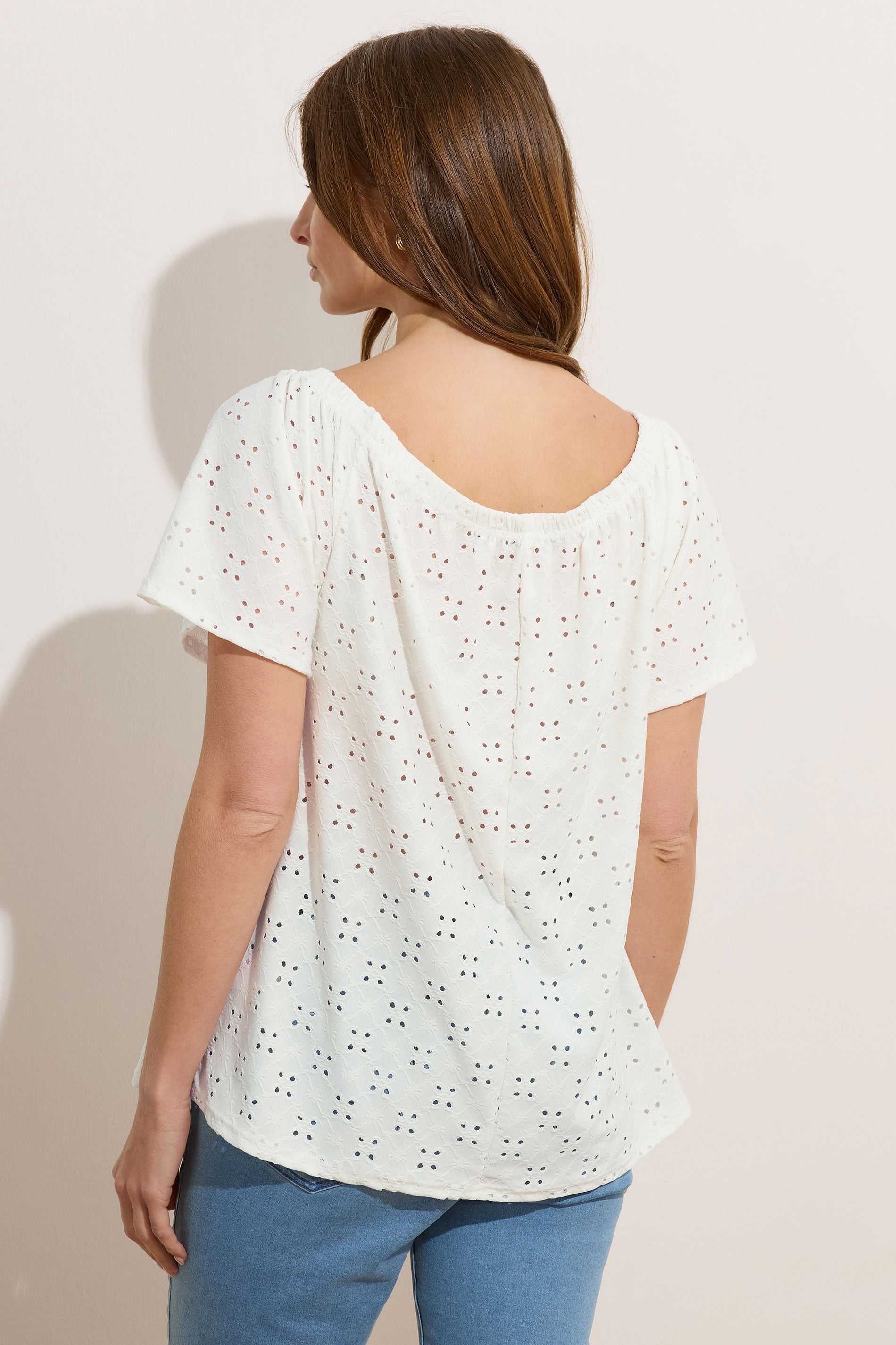 M&Co White Broderie Bardot Top | M&Co 4