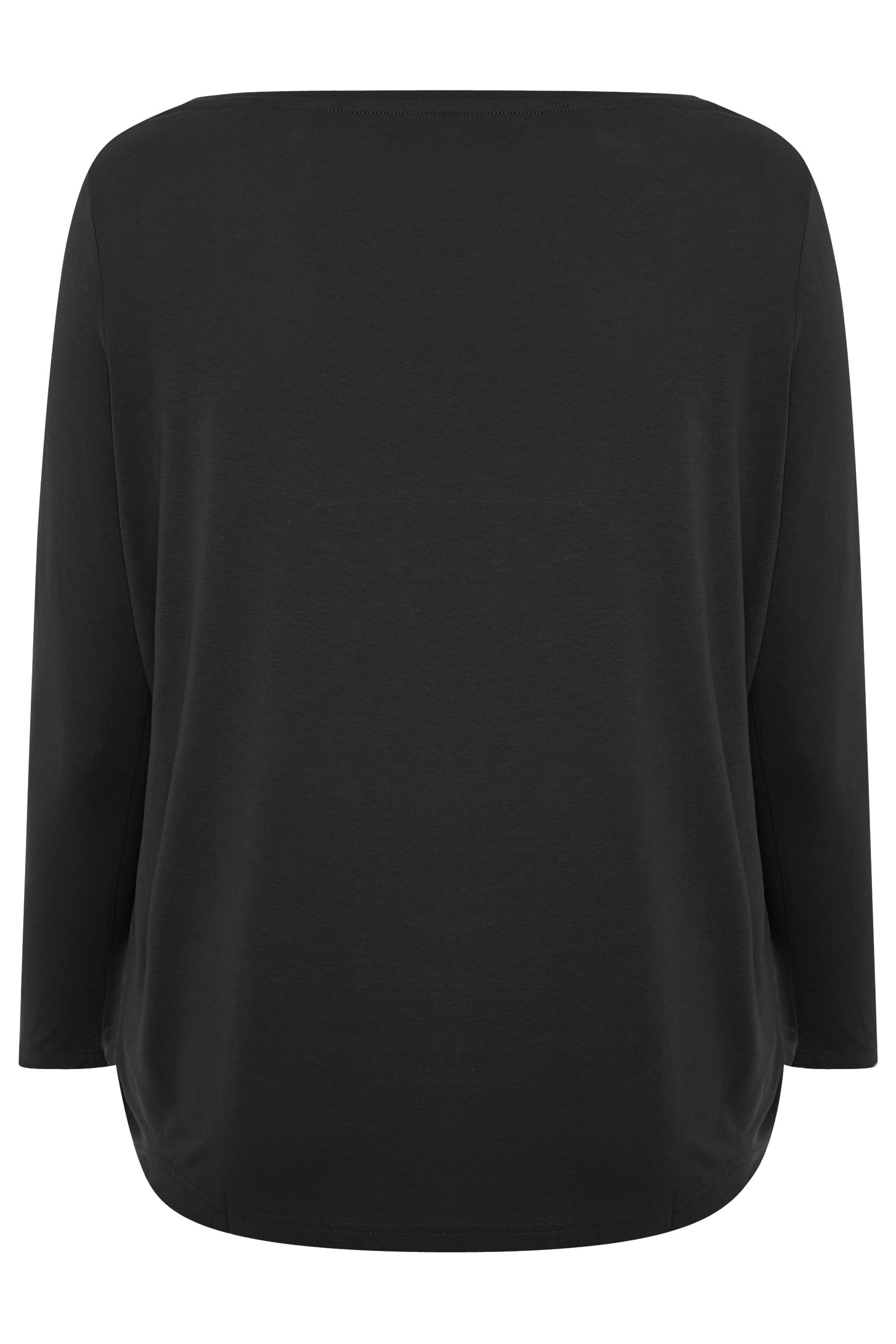 Plus Size Black Long Sleeve T-Shirt | Yours Clothing 6