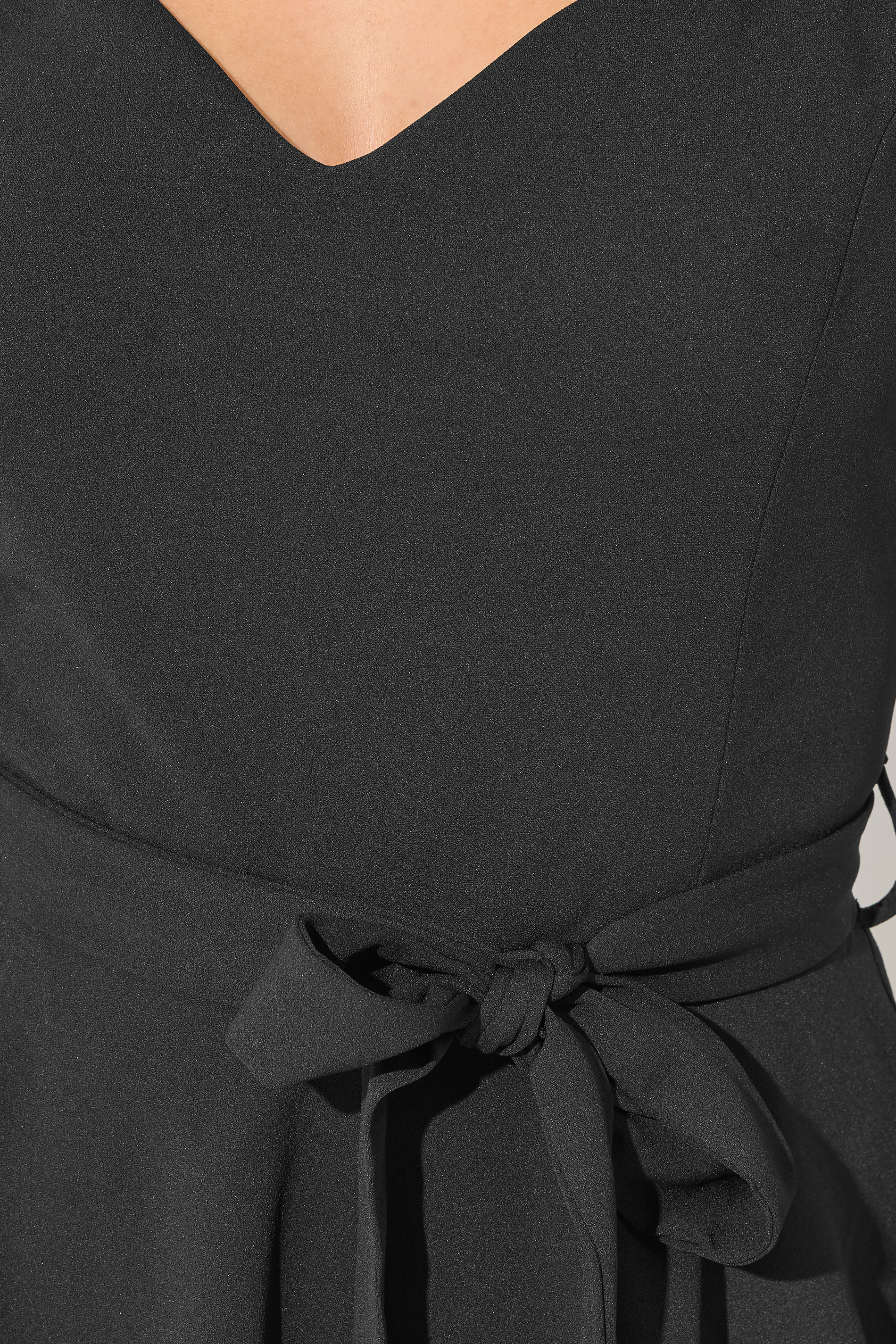YOURS LONDON Plus Size Black Sleeveless Peplum Top | Yours Clothing 4