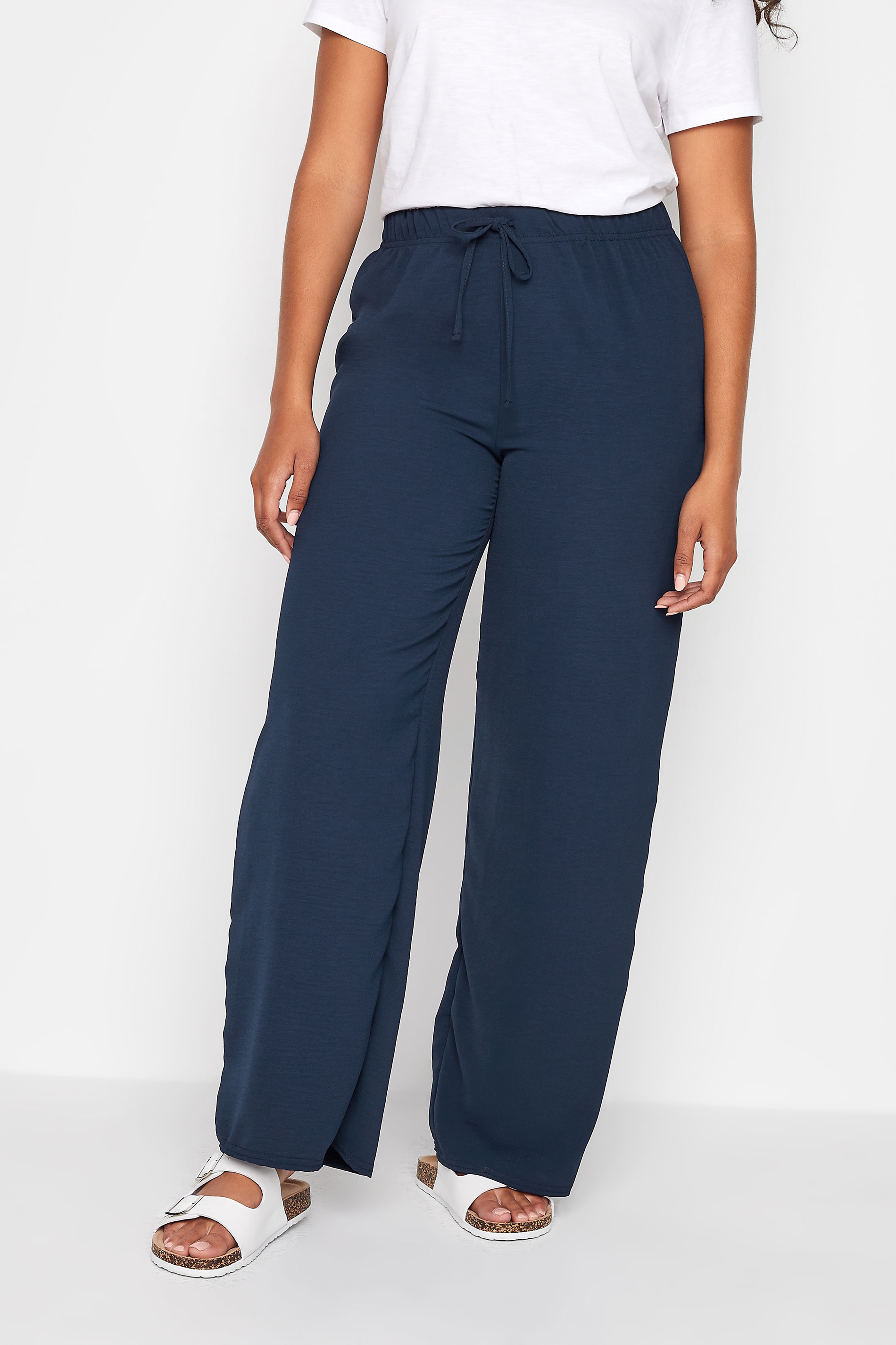 BOSS - Belted regular-fit trousers in Japanese crepe