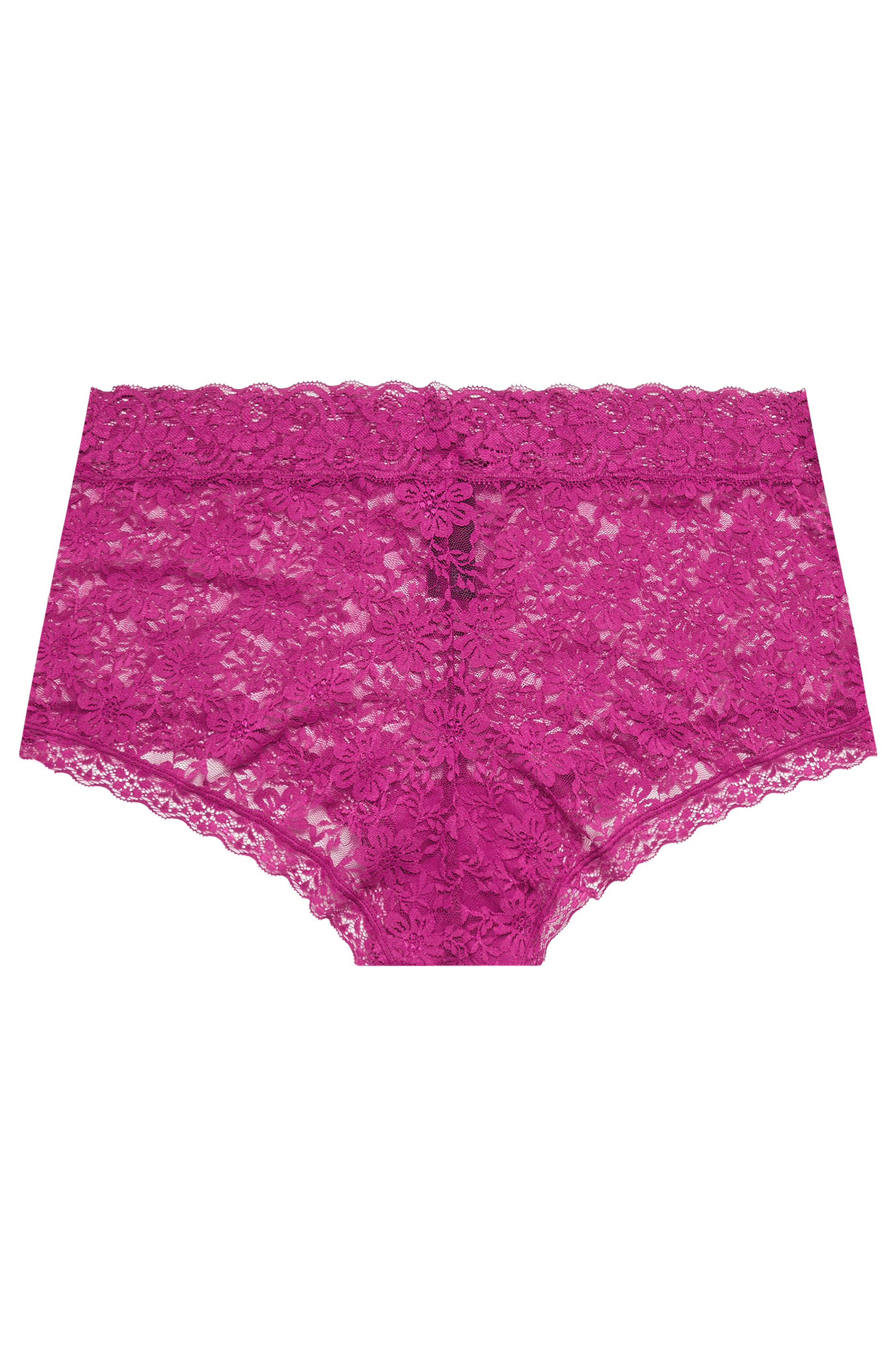 YOURSET 3 PACK Plus Size Pink & Blue Lace Mid Rise Shorts | Yours Clothing  5