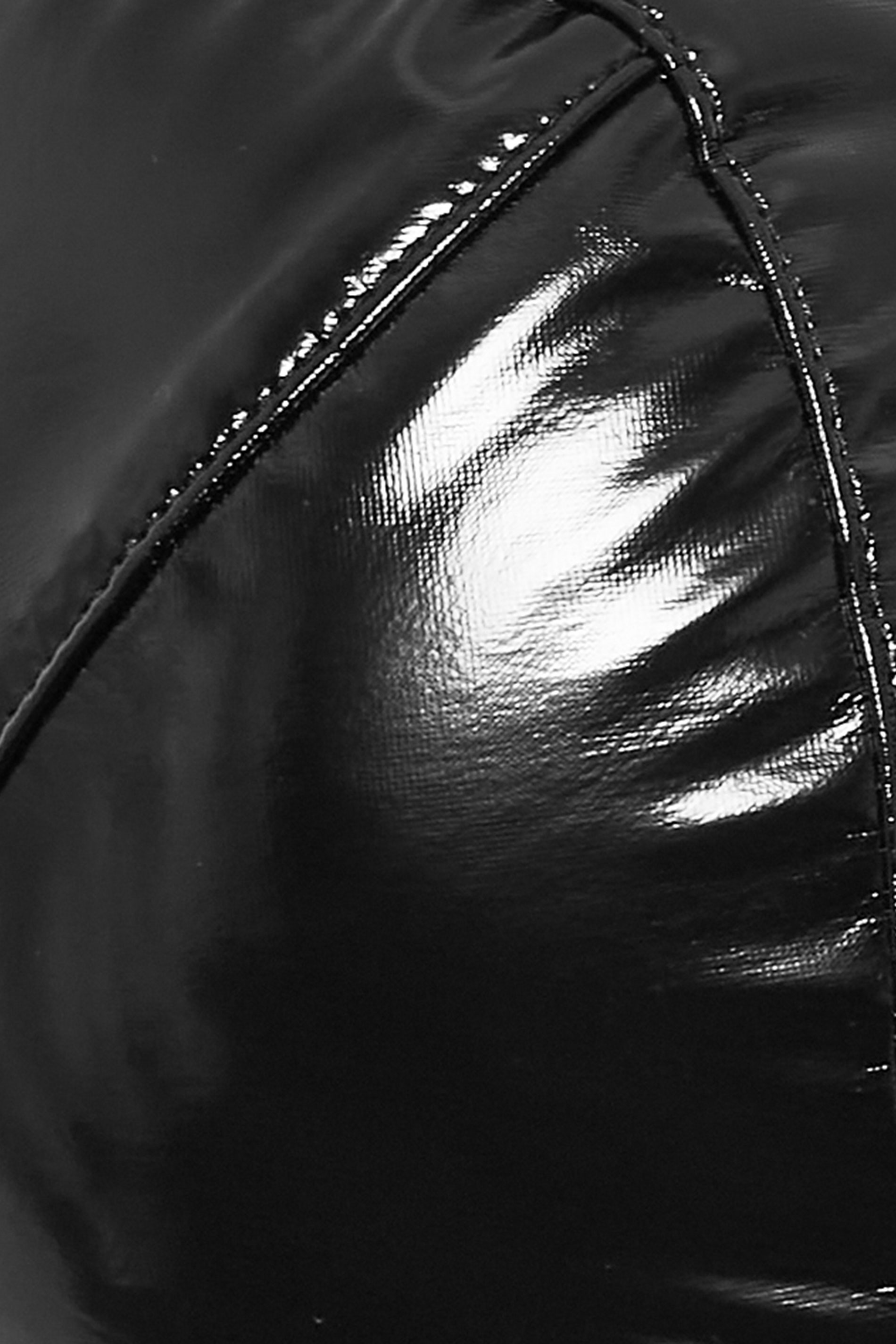YOURS Plus Size Black Faux Leather Strap Detail Padded Bra | Yours Clothing 5