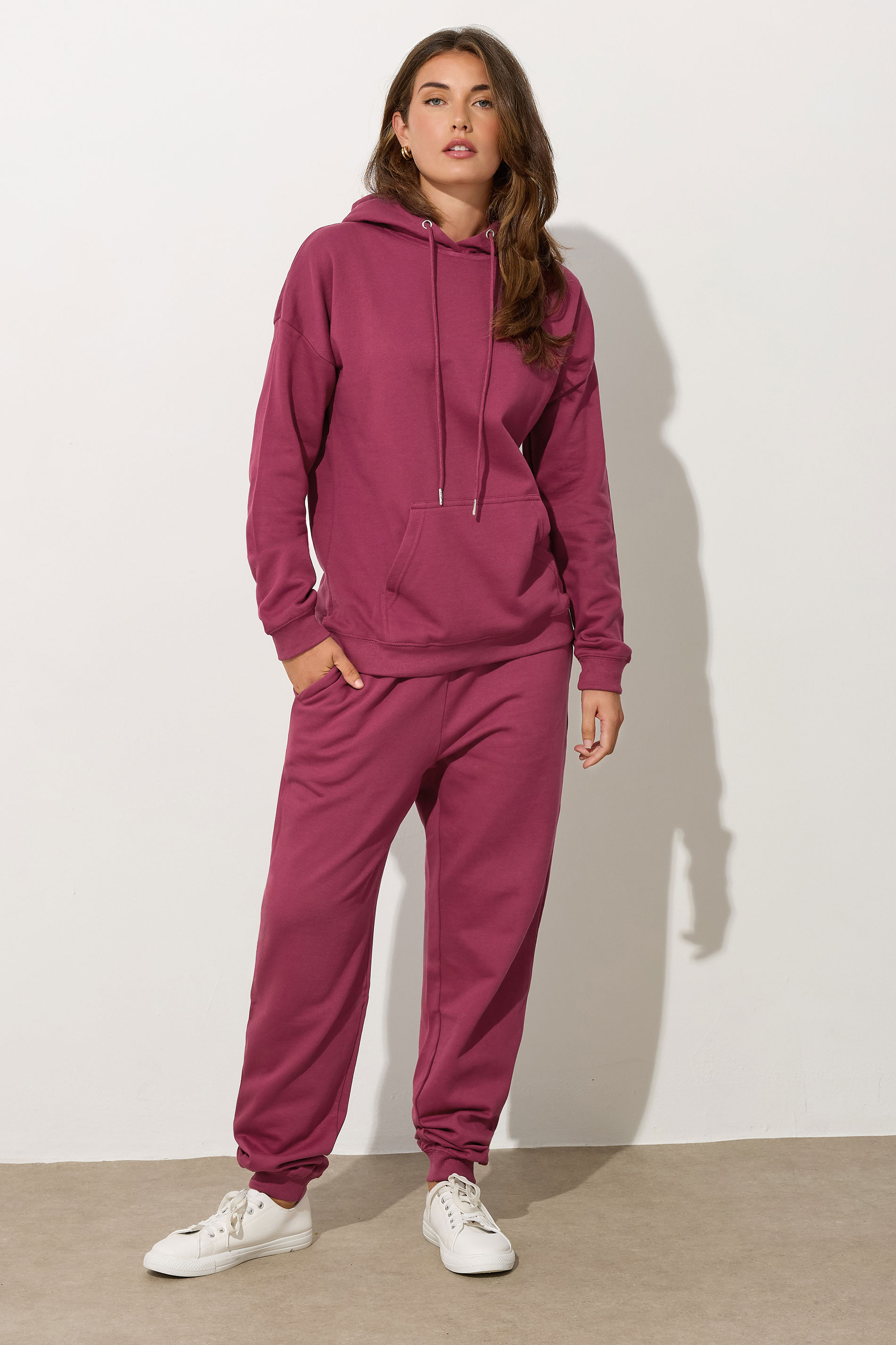 LTS Tall Women's Dark Pink Cuffed Jogger | Long Tall Sally 3