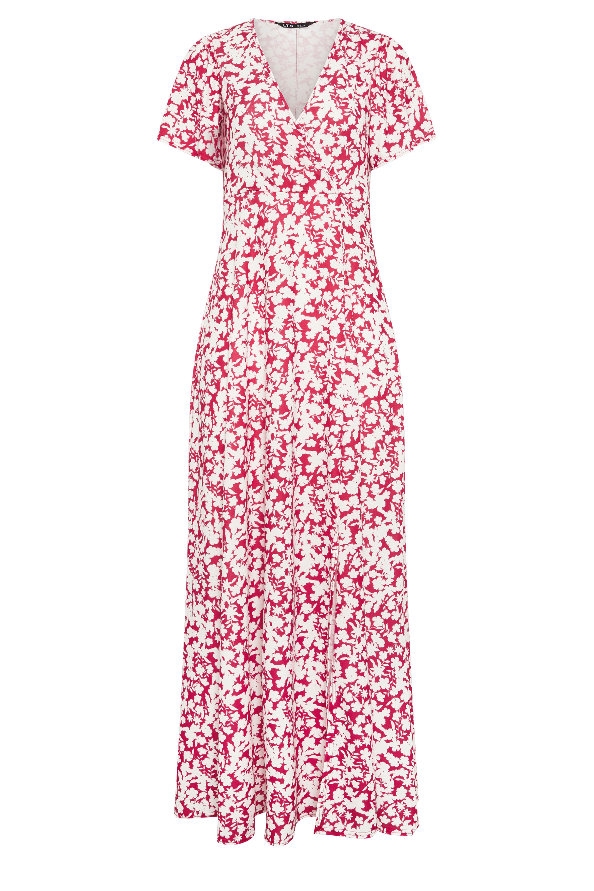 LTS Tall Women's Red Ditsy Floral Wrap Maxi Dress | Long Tall Sally 5
