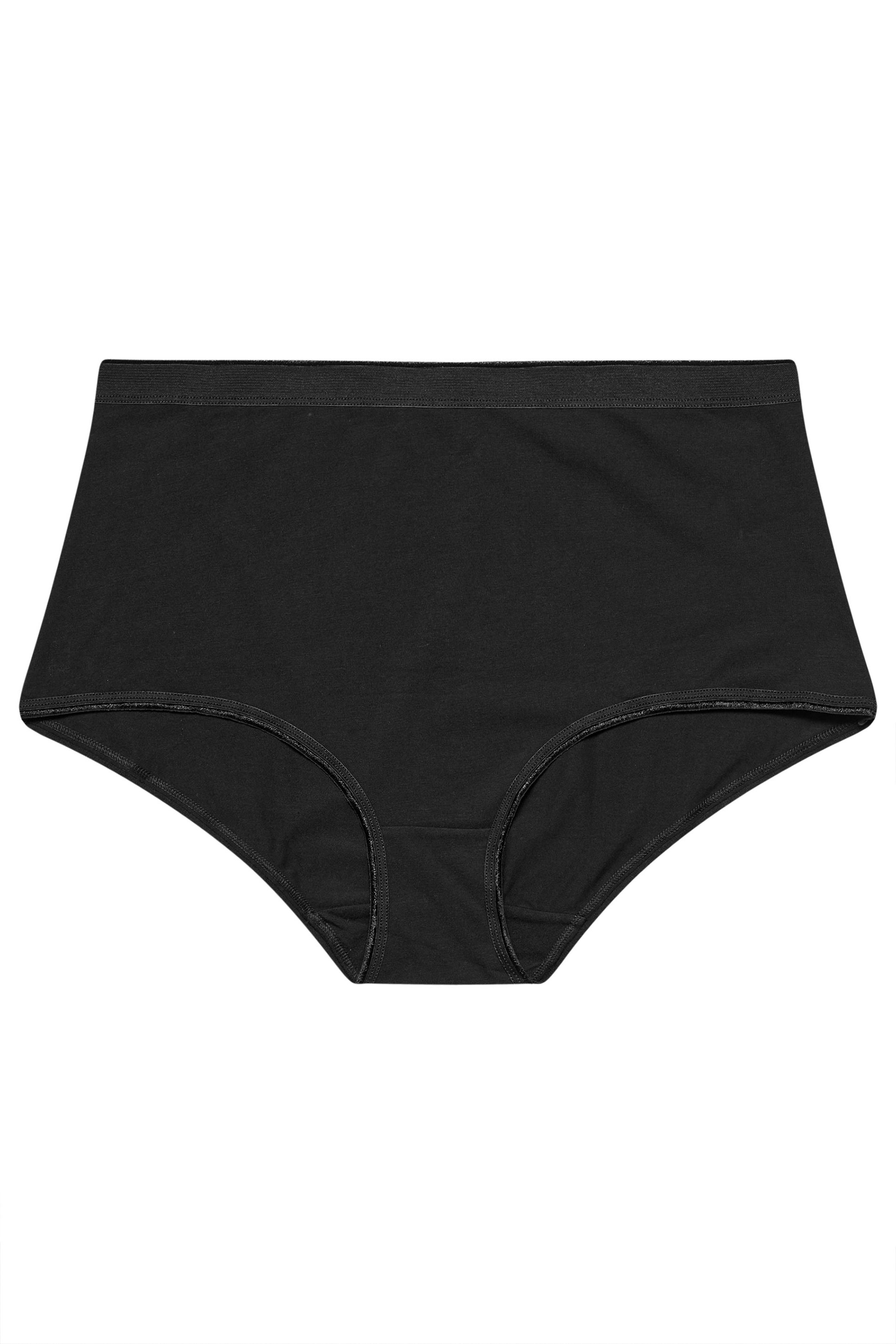 YOURSET 5 PACK Plus Size Black & Yellow Daisy Full Briefs | Yours Clothing 10