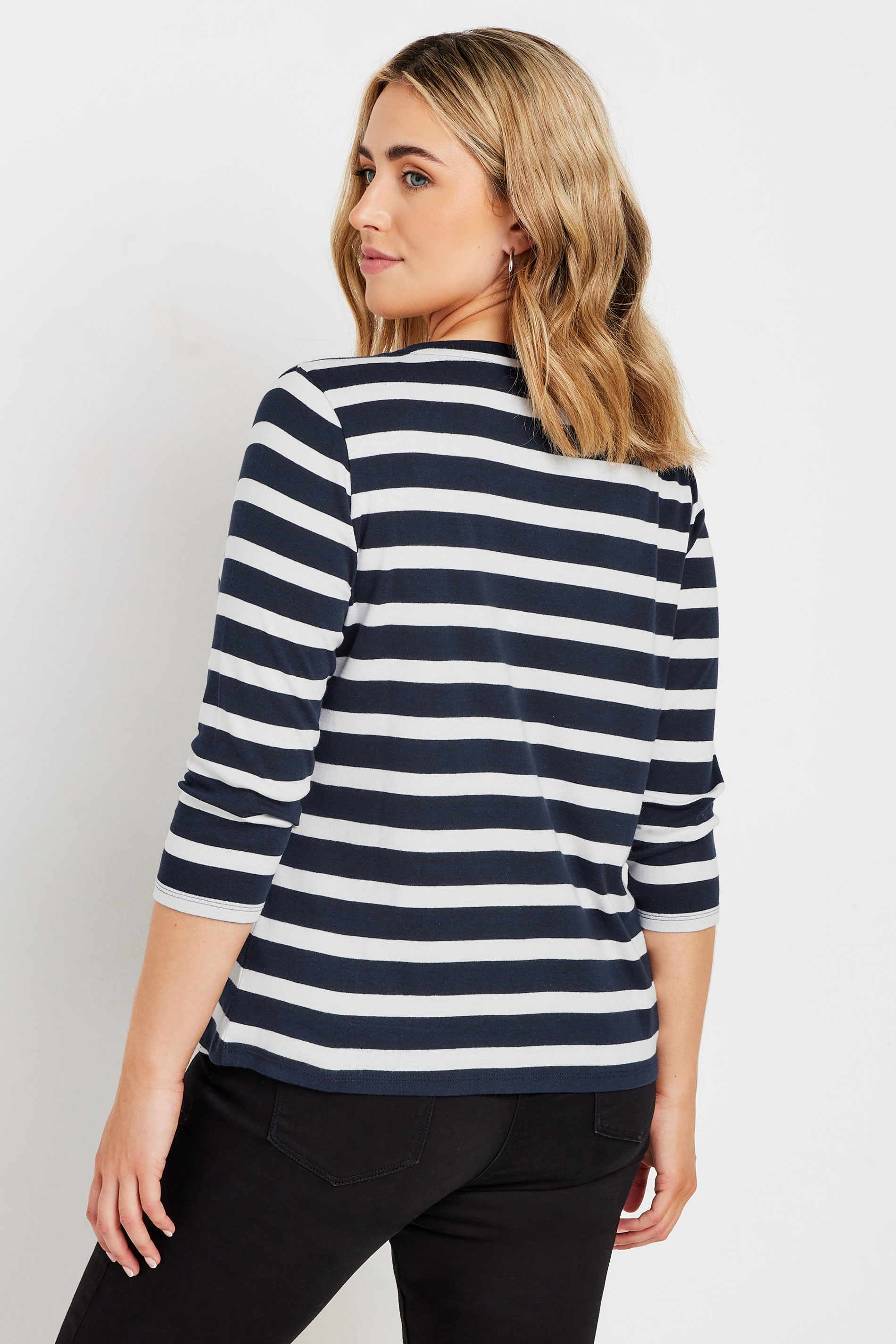 Eddie Navy Stripe Cotton Tee