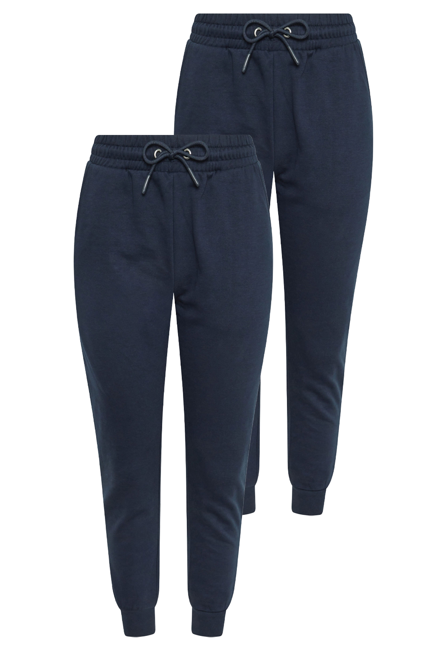 M&Co Petite 2 PACK Navy Blue Cuffed Joggers | M&Co 3