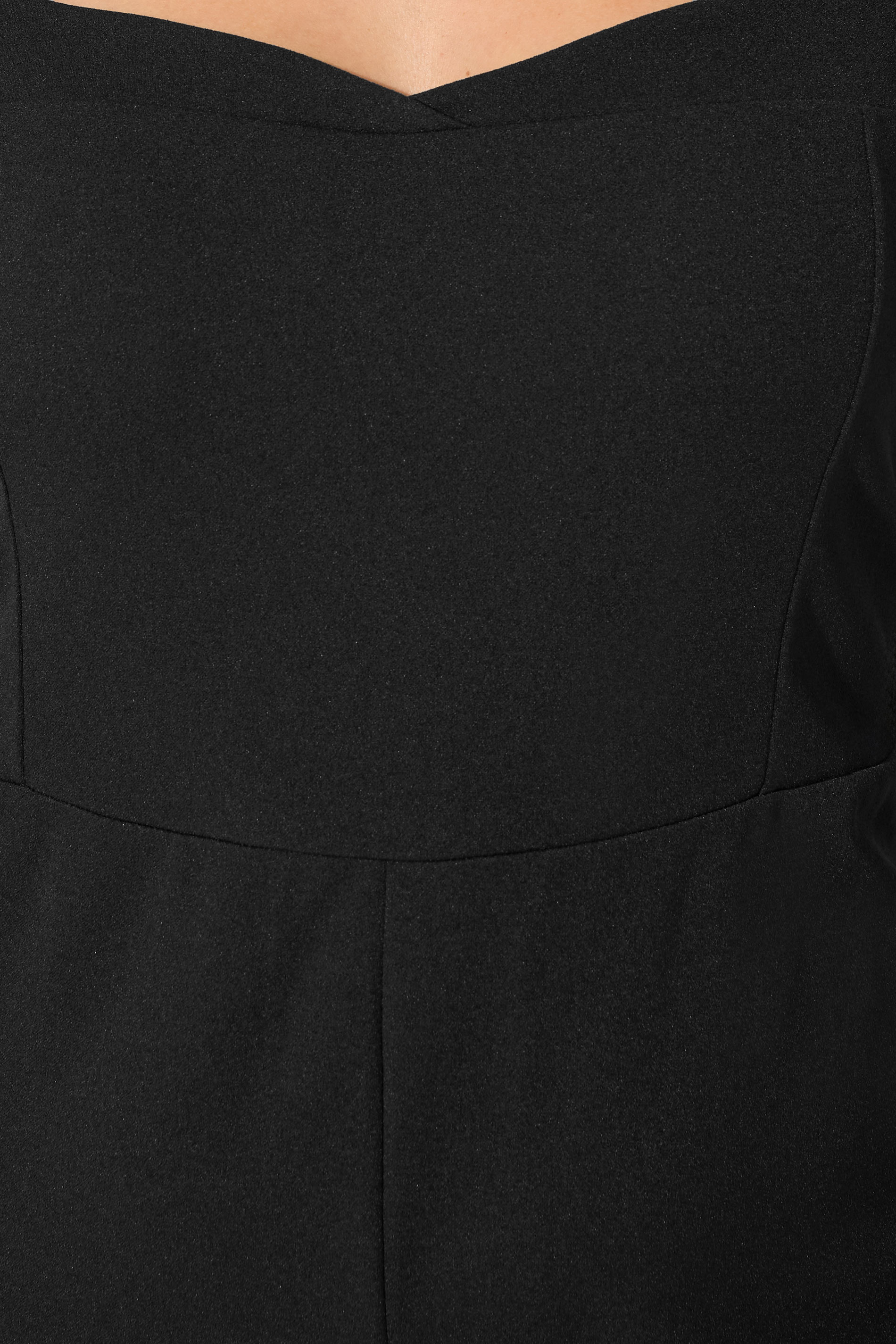 YOURS LONDON Plus Size Black Sweetheart Neck Jumpsuit | Yours Clothing 4