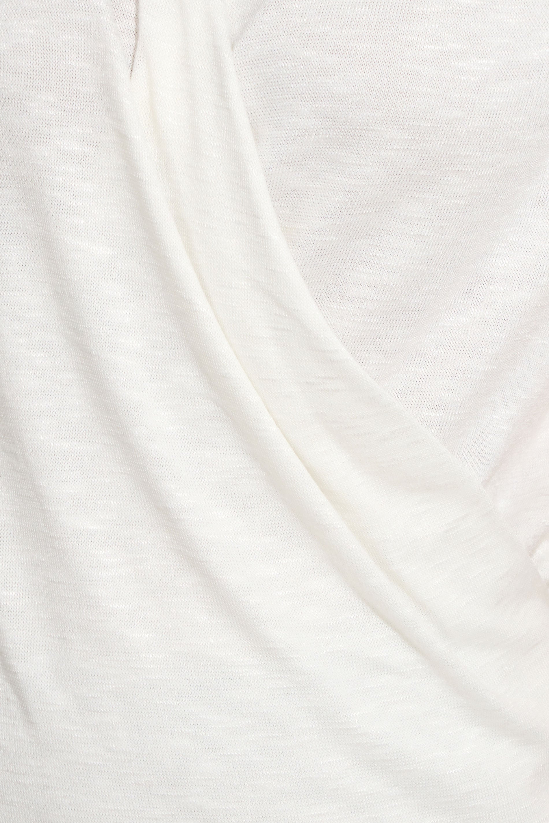 M&Co Ivory White Short Sleeve Wrap Top | M&Co 4