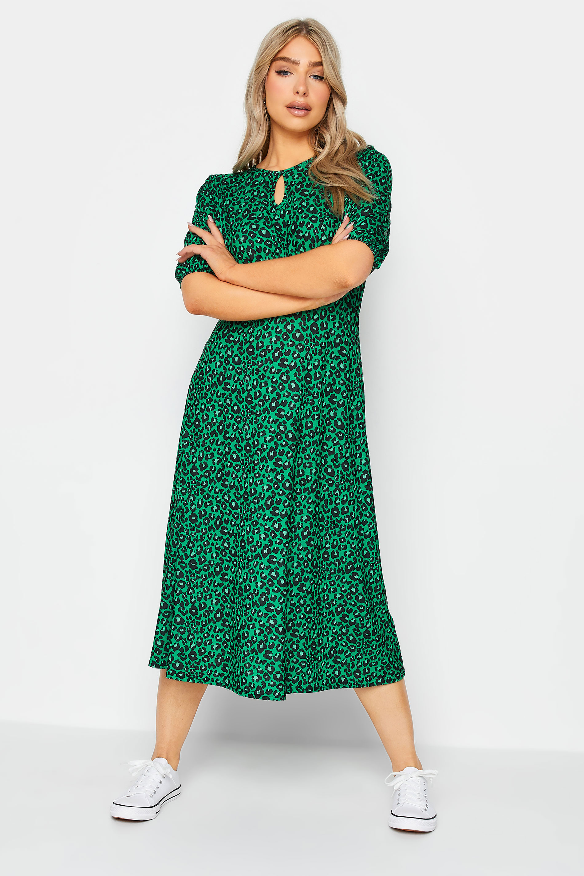 M&Co Green Leopard Print Dress | M&Co 1
