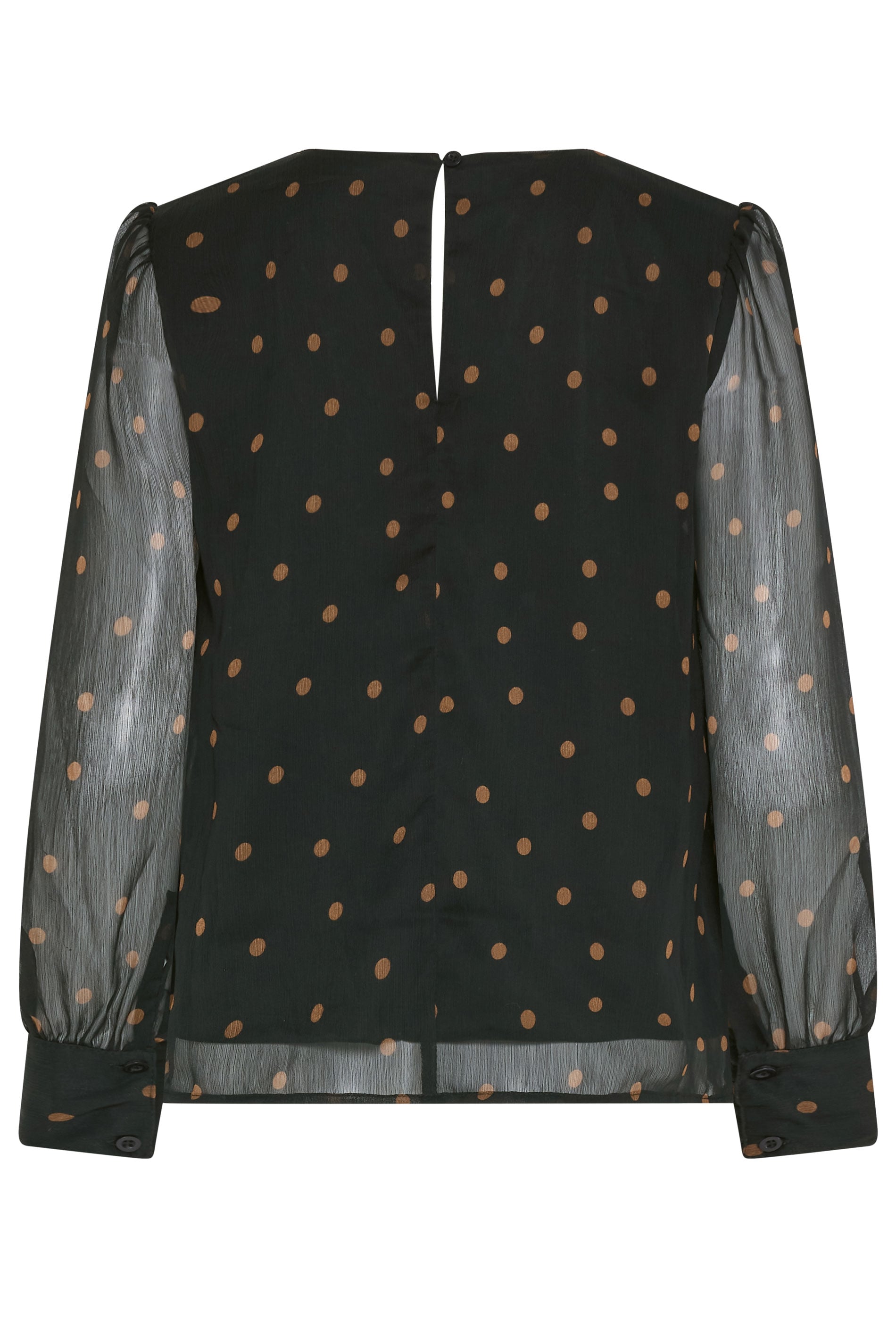 M&Co Black Polka Dot Chiffon Blouse | M&Co 6