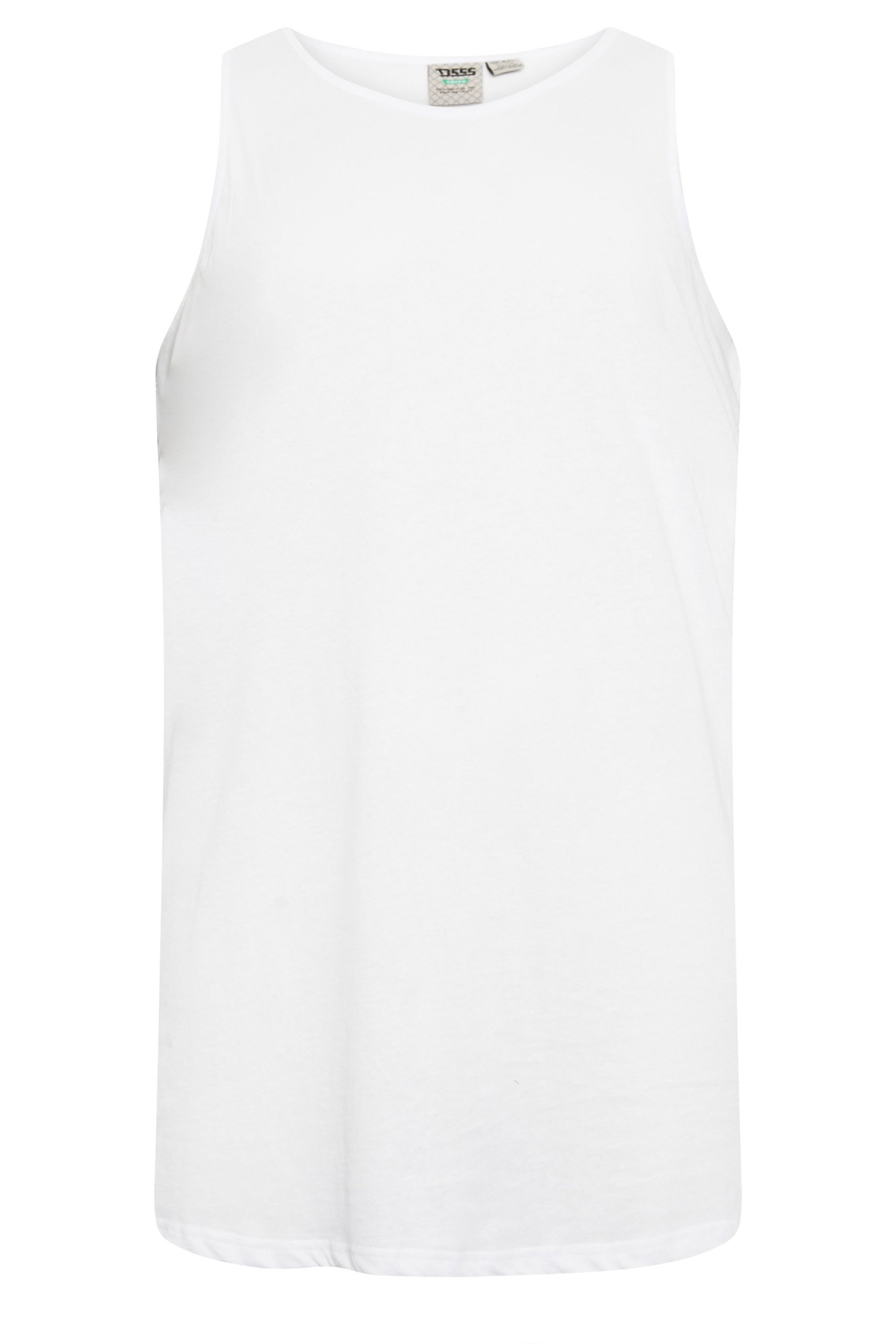 D555 Big & Tall White Muscle Vest | BadRhino 1