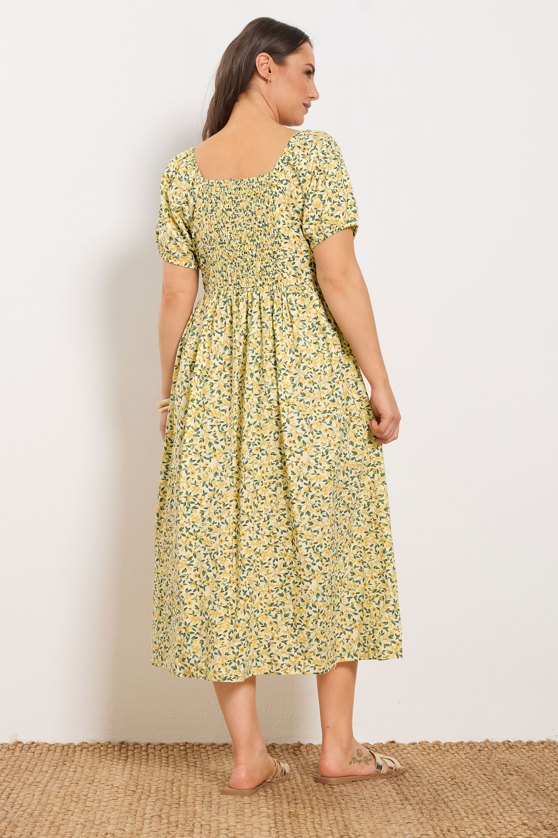 YOURS Plus Size Yellow Lemon Print Maxi Dress | Yours Clothing 4