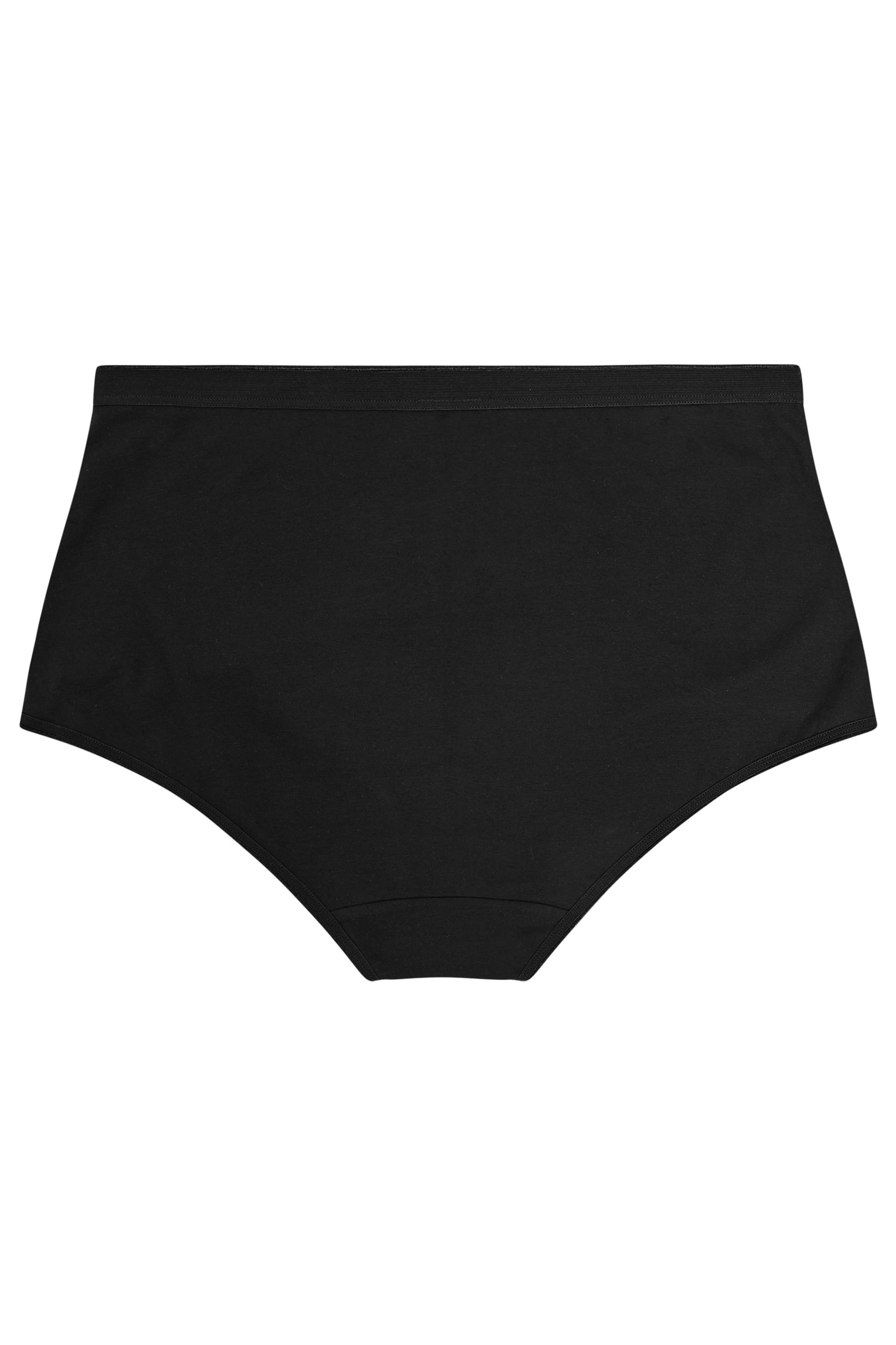 YOURS Plus Size 5 PACK Black Stretch Full Briefs | Yours Clothing  6