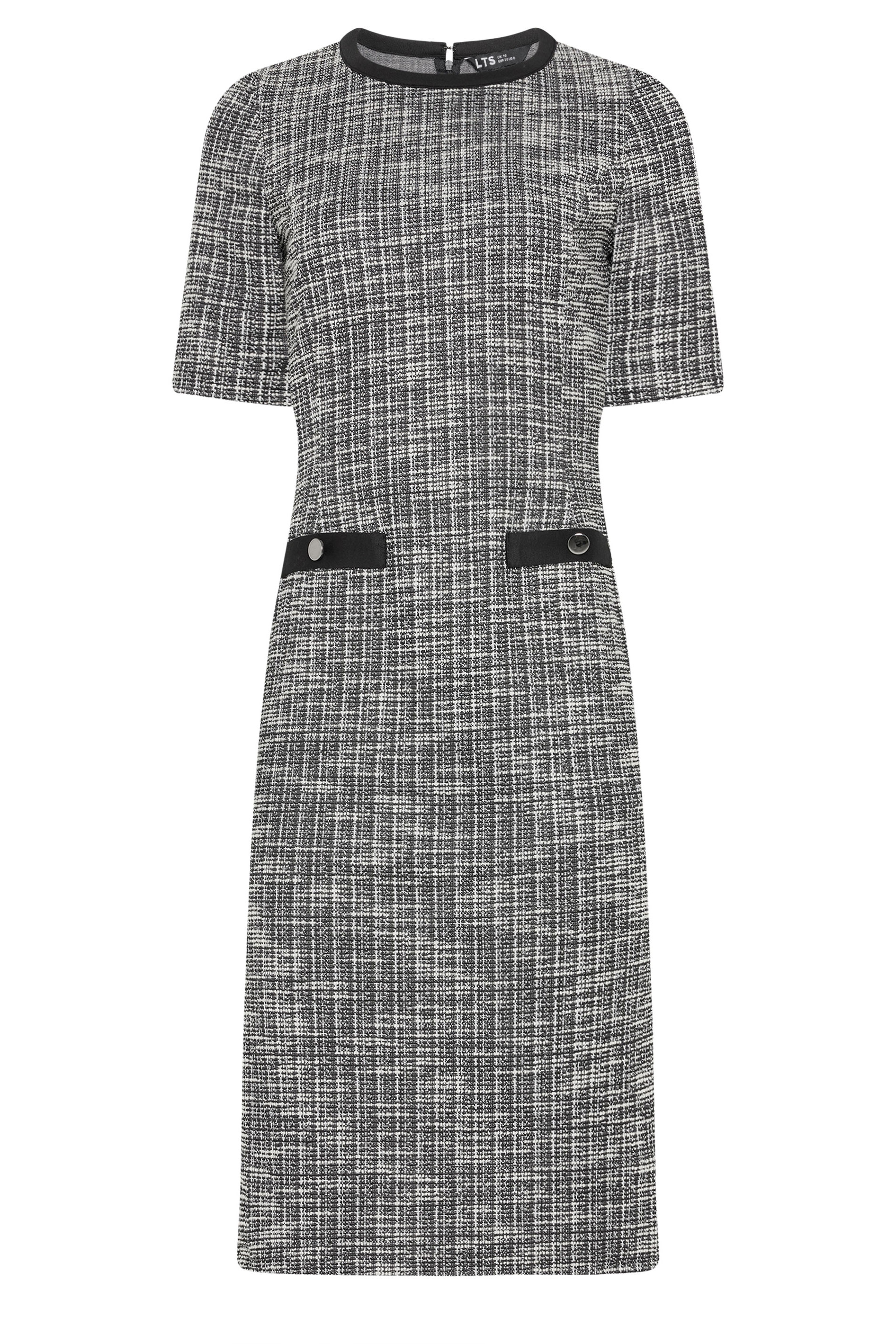 LTS Tall Black Boucle Midi Dress | Long Tall Sally 5