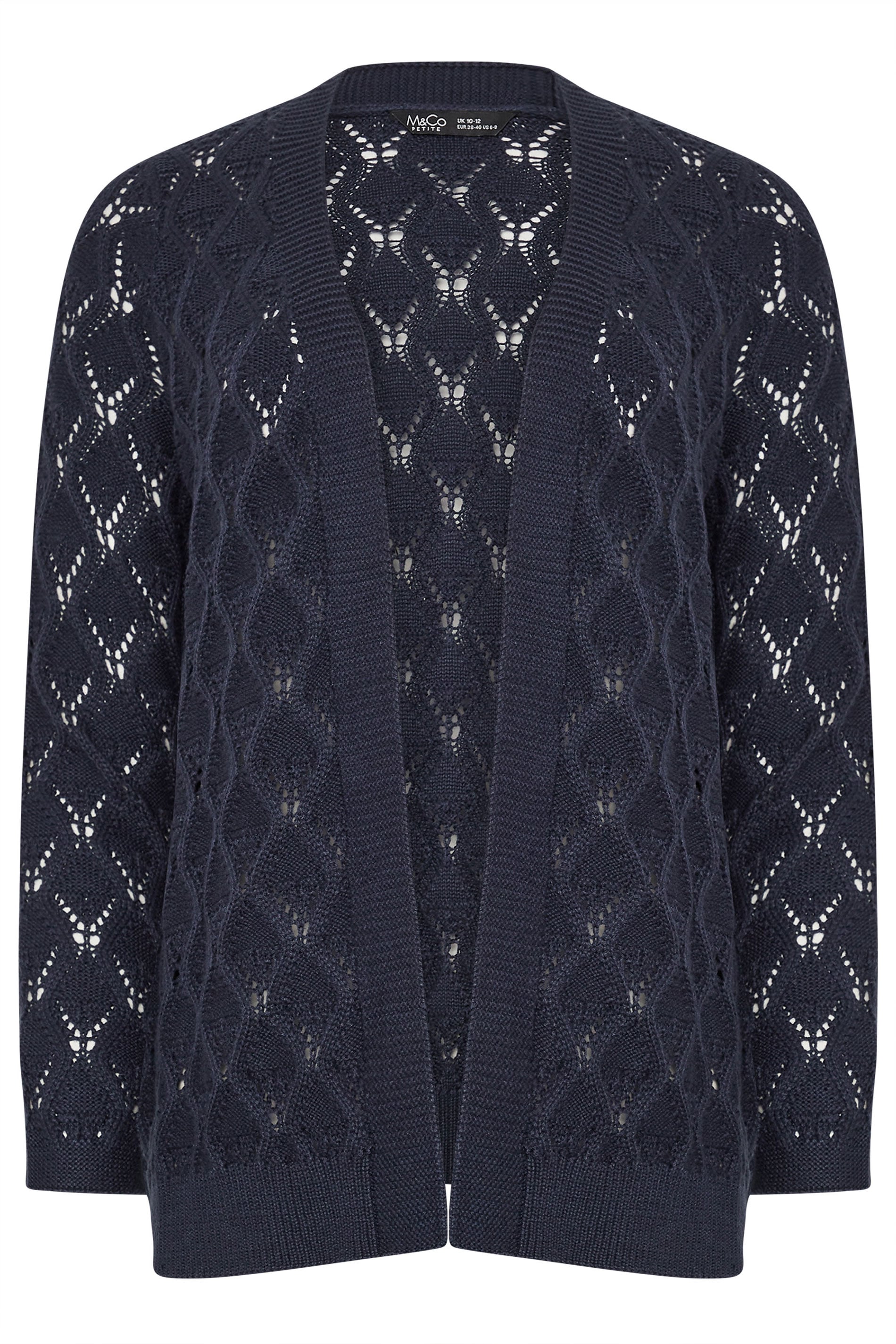 M&Co Petite Navy Blue Crochet Cardigan | M&Co 5
