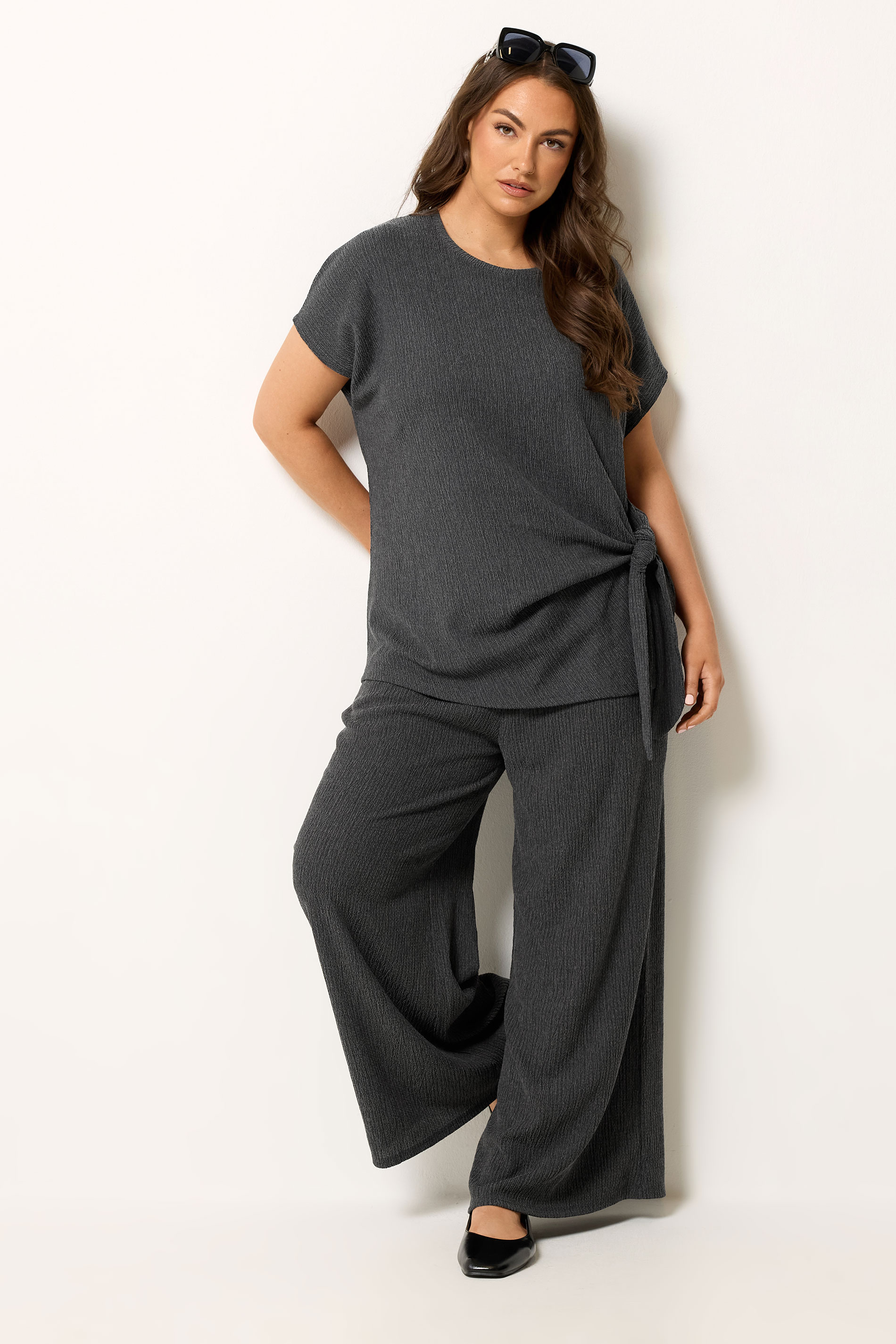 YOURS Plus Size Grey Side Knot T-Shirt 1