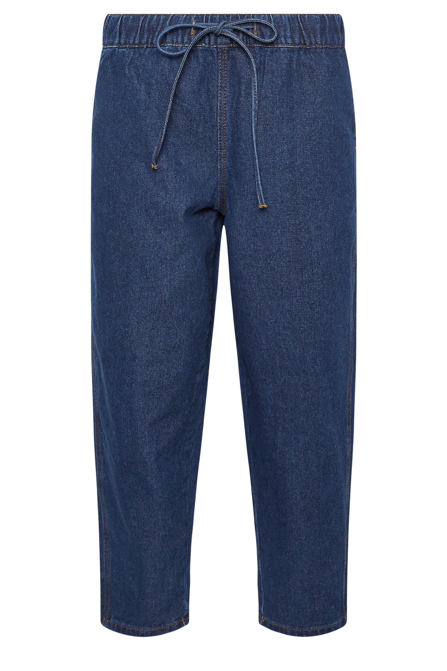 PixieGirl Petite Women's Dark Blue Pull On Barrel Jeans | PixieGirl 7