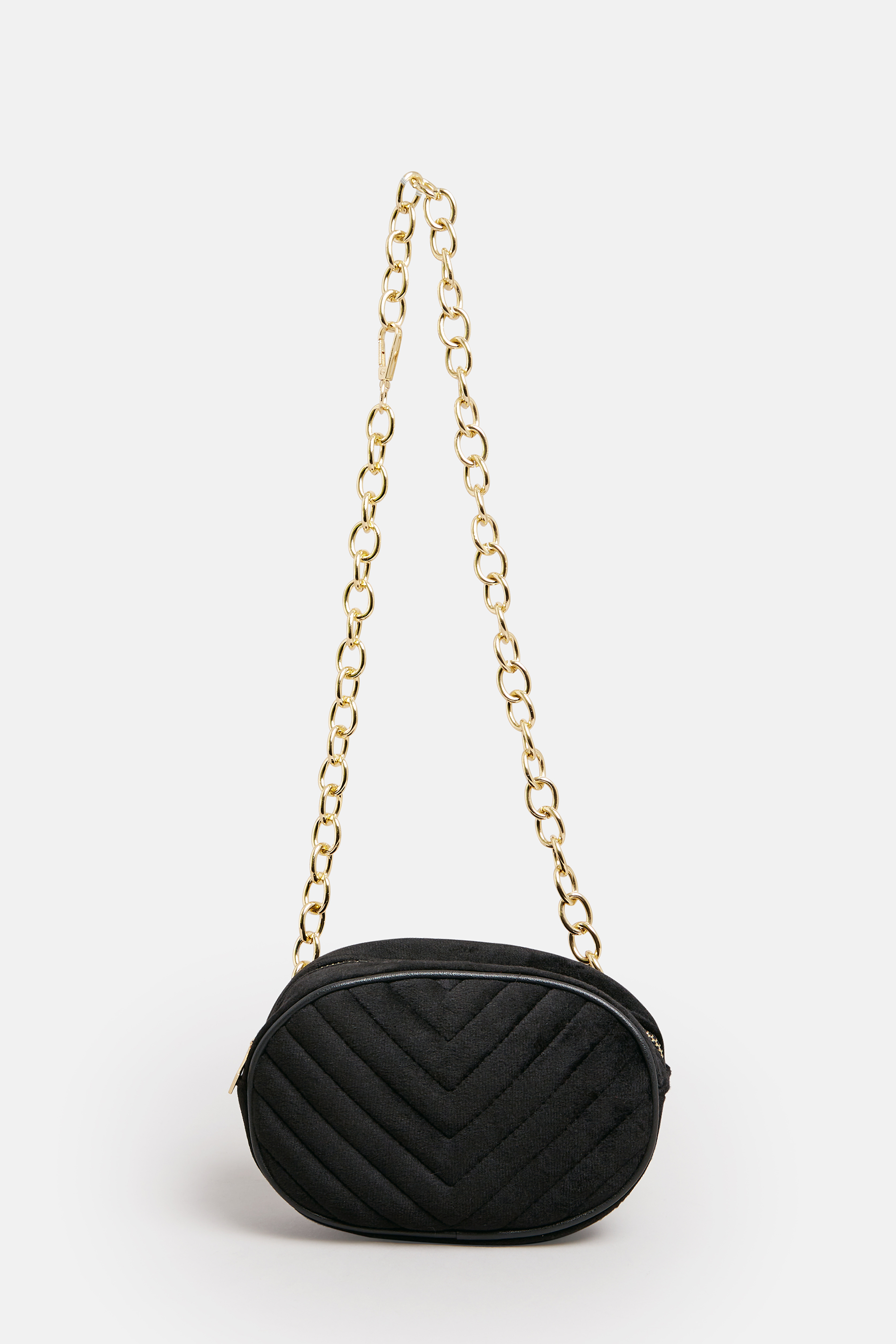 Black Chain Strap Camera Bag | Yours Clothing 3