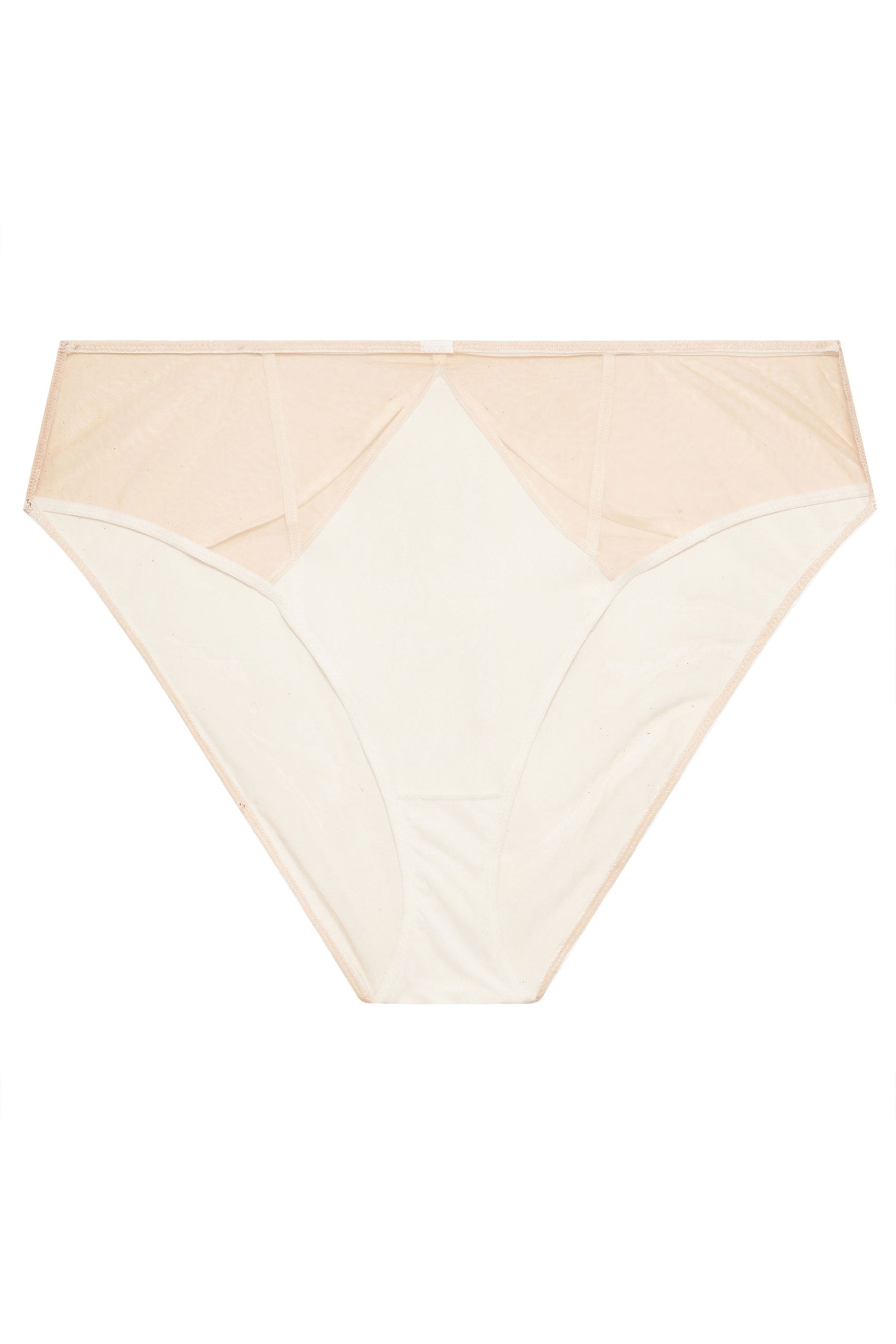PLAYFUL PROMISES White Romana Illusion Strap High Waisted Mesh Briefs | Yours Clothing 7