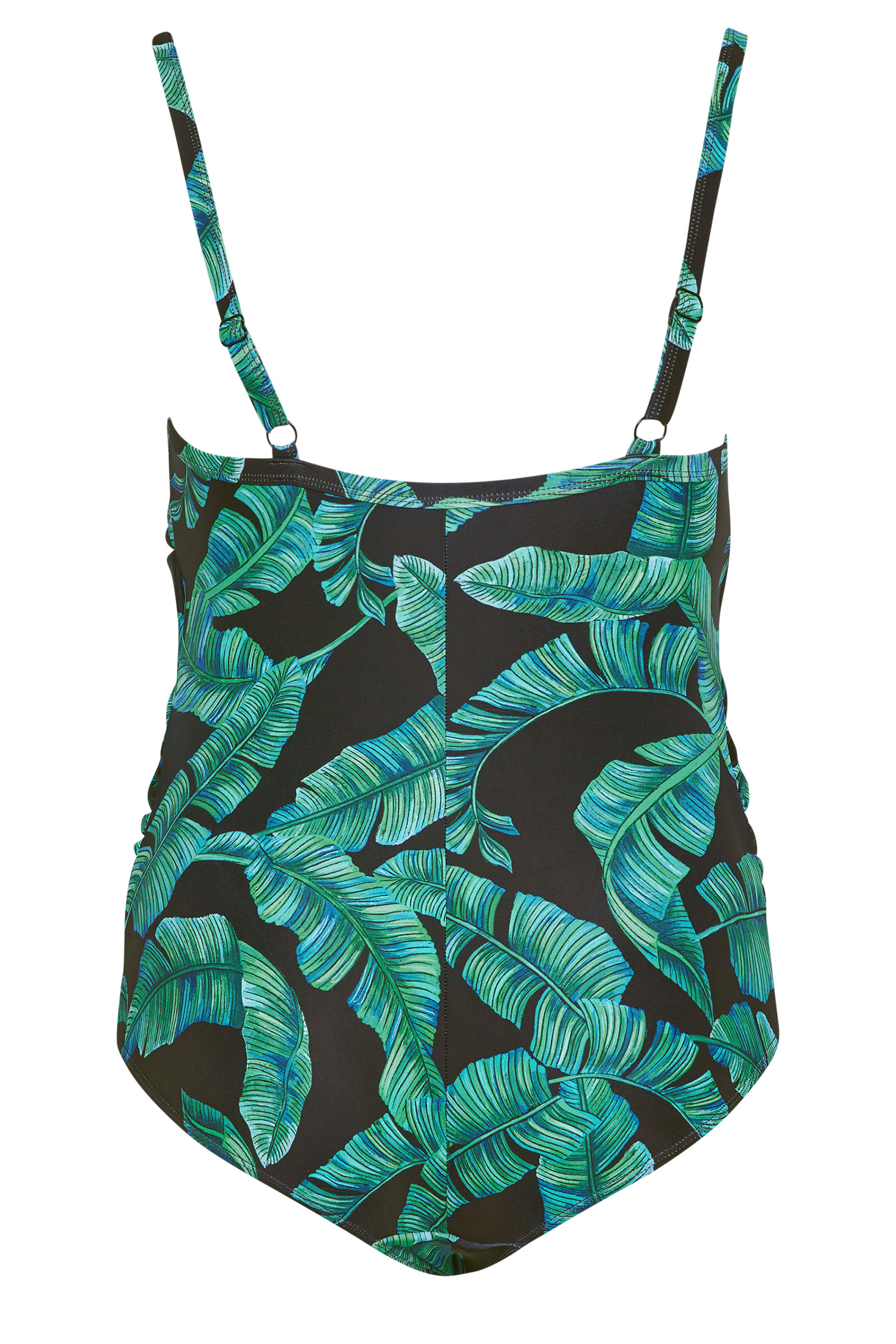 BUMP IT UP MATERNITY Plus Size Black Palm Leaf Swimsuit | Yours Clothing 8