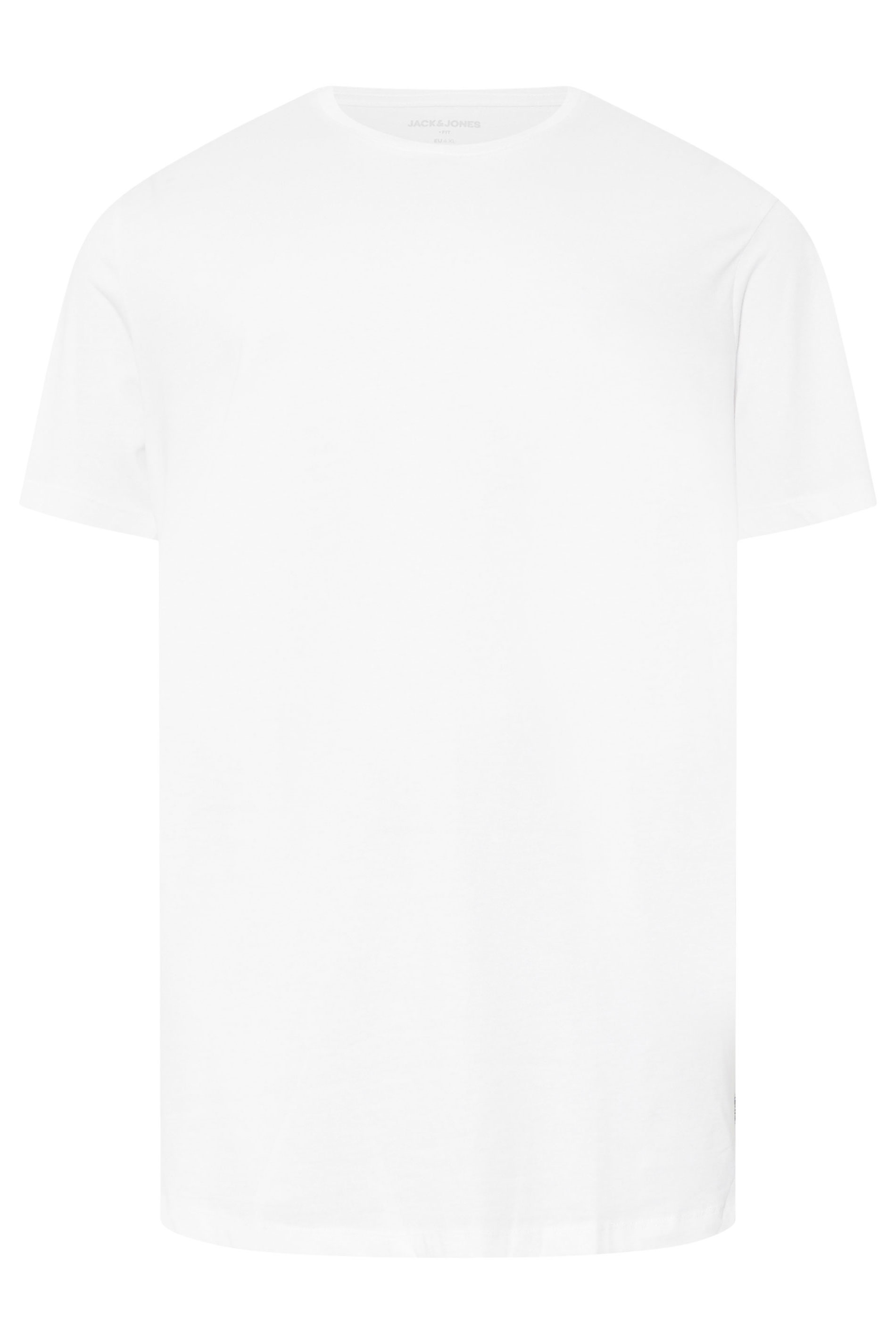 JACK & JONES Big & Tall White Basic T-Shirt | BadRhino 2