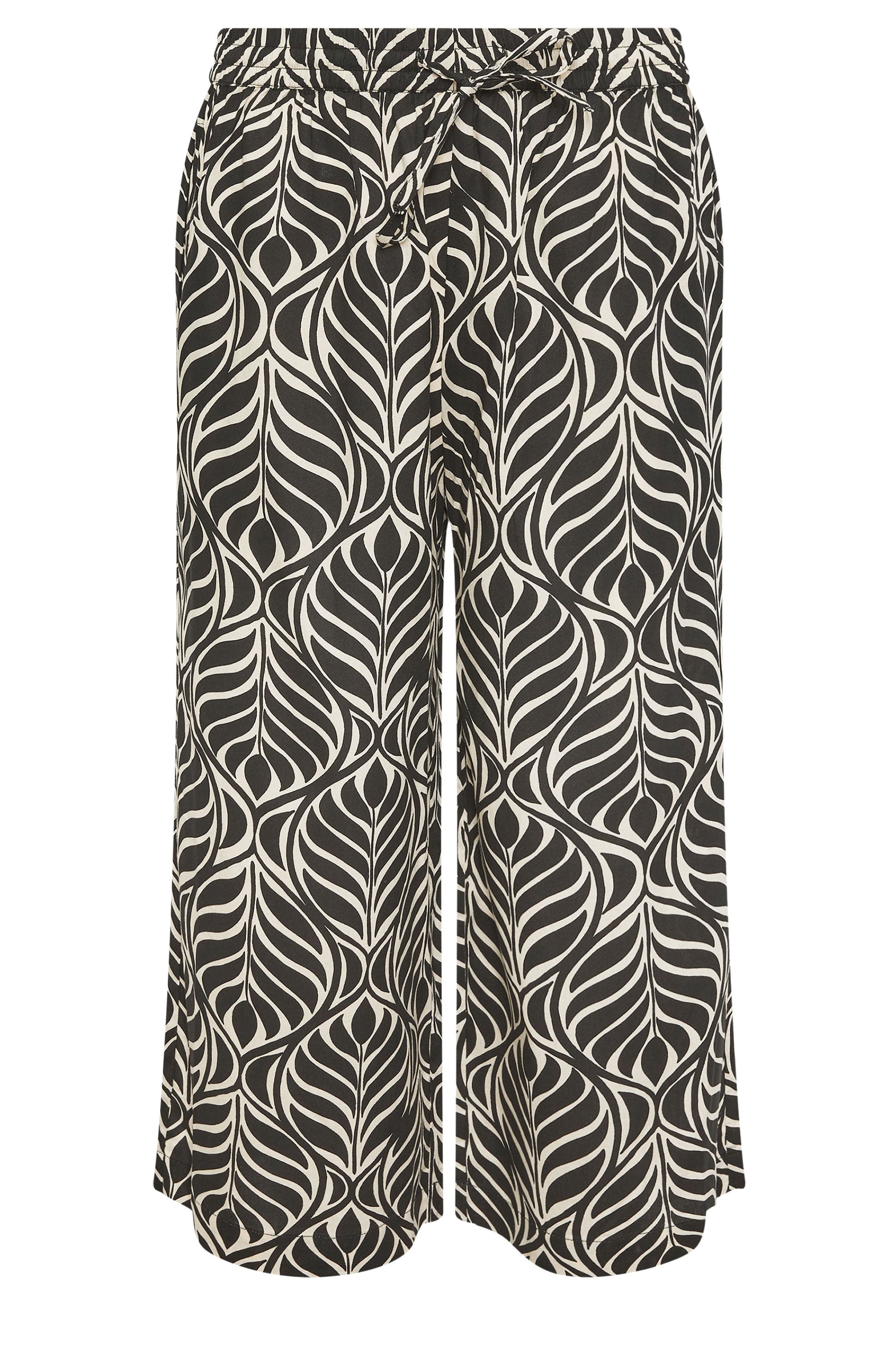 M&Co Petite Black Abstract Print Culottes | M&Co 5