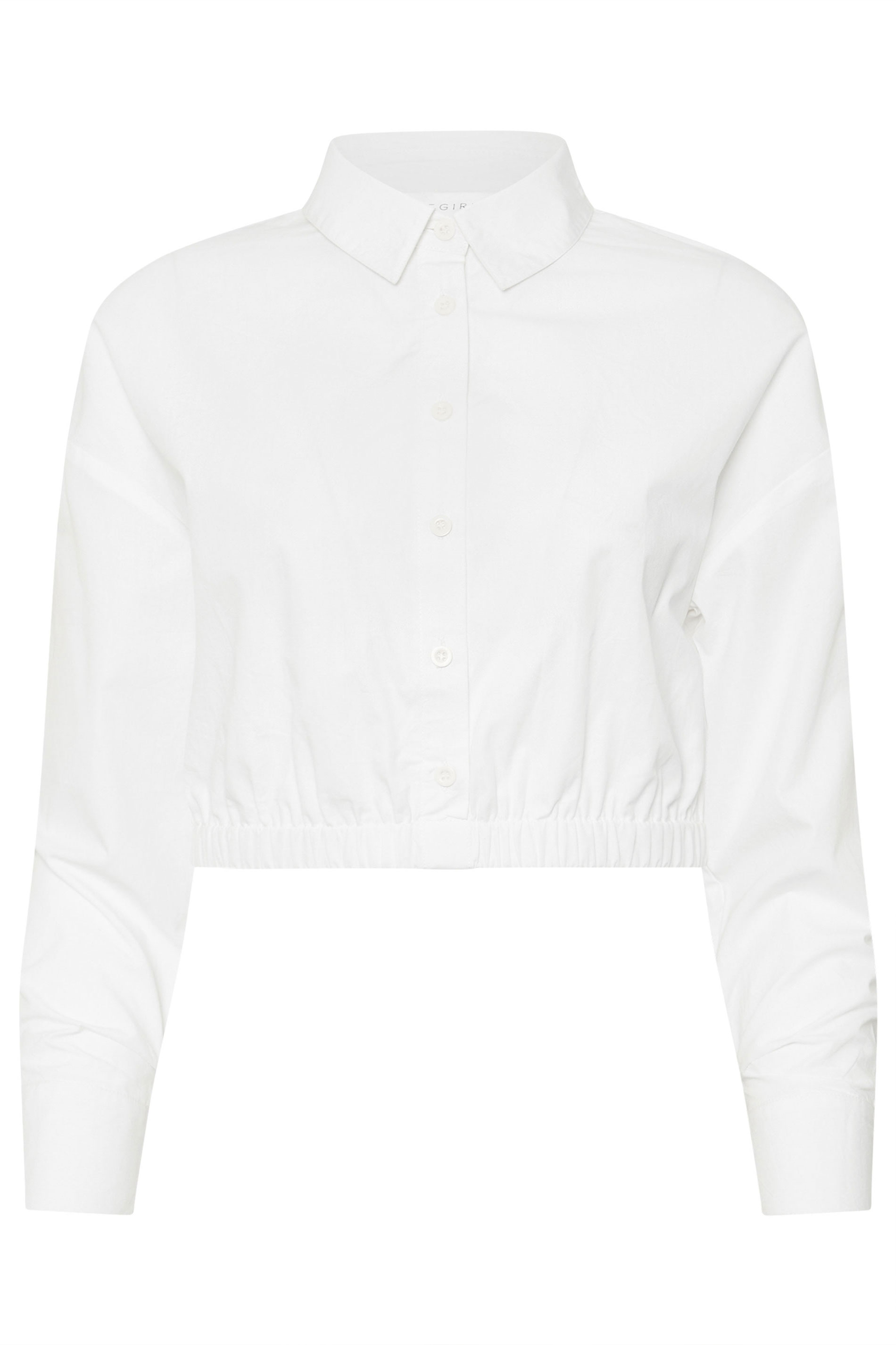 PixieGirl Petite Women's White Elasticated Hem Cotton Shirt | PixieGirl 6
