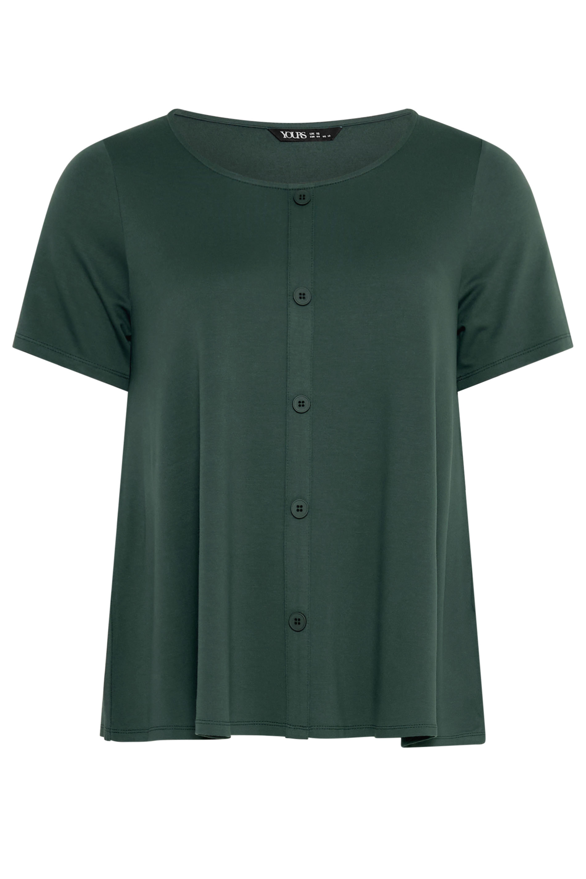 YOURS Plus Size Khaki Green Soft Touch Top | Yours Clothing 5