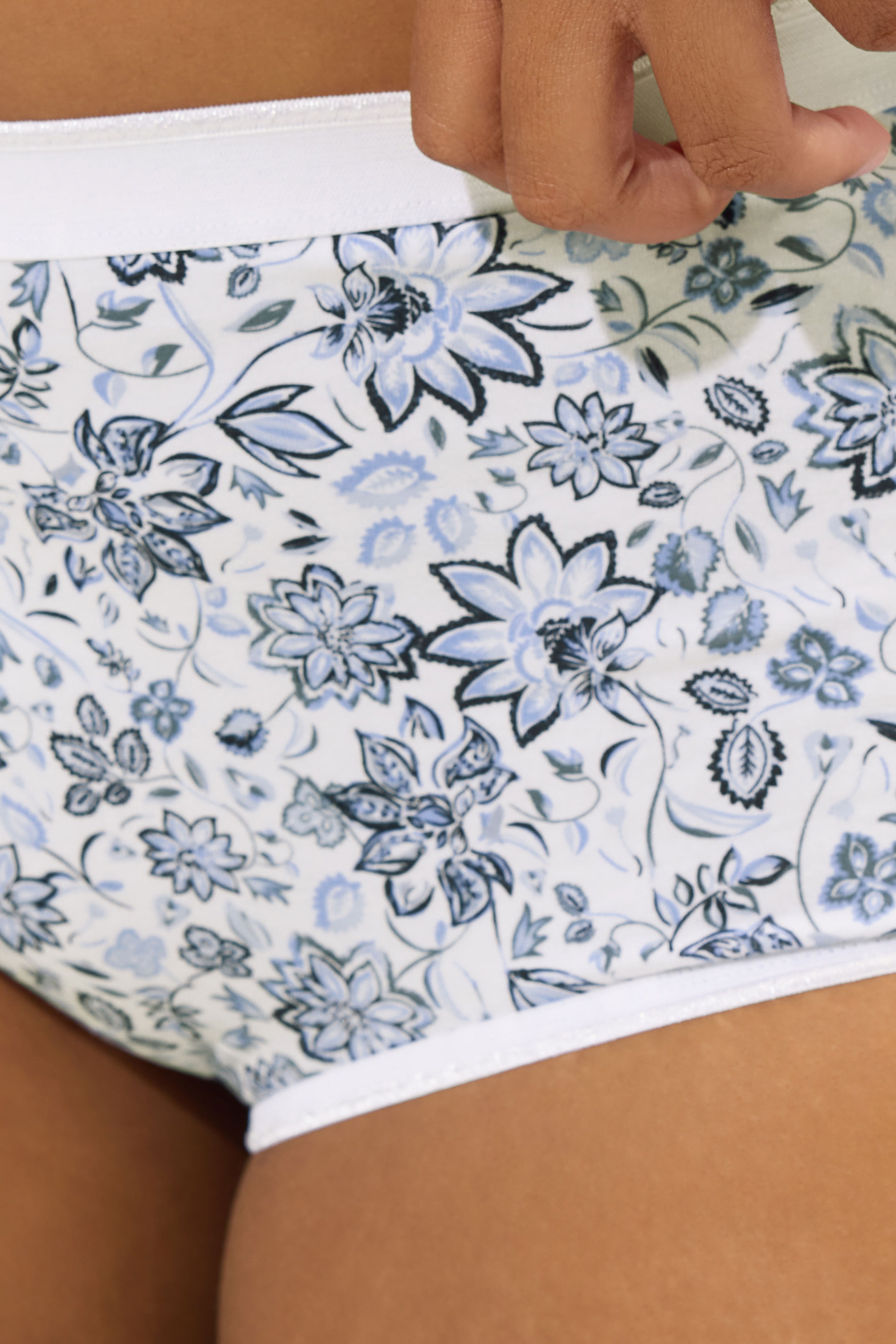 YOURSET 5 PACK Plus Size Navy Blue Floral Print Full Briefs | Yours Clothing 6