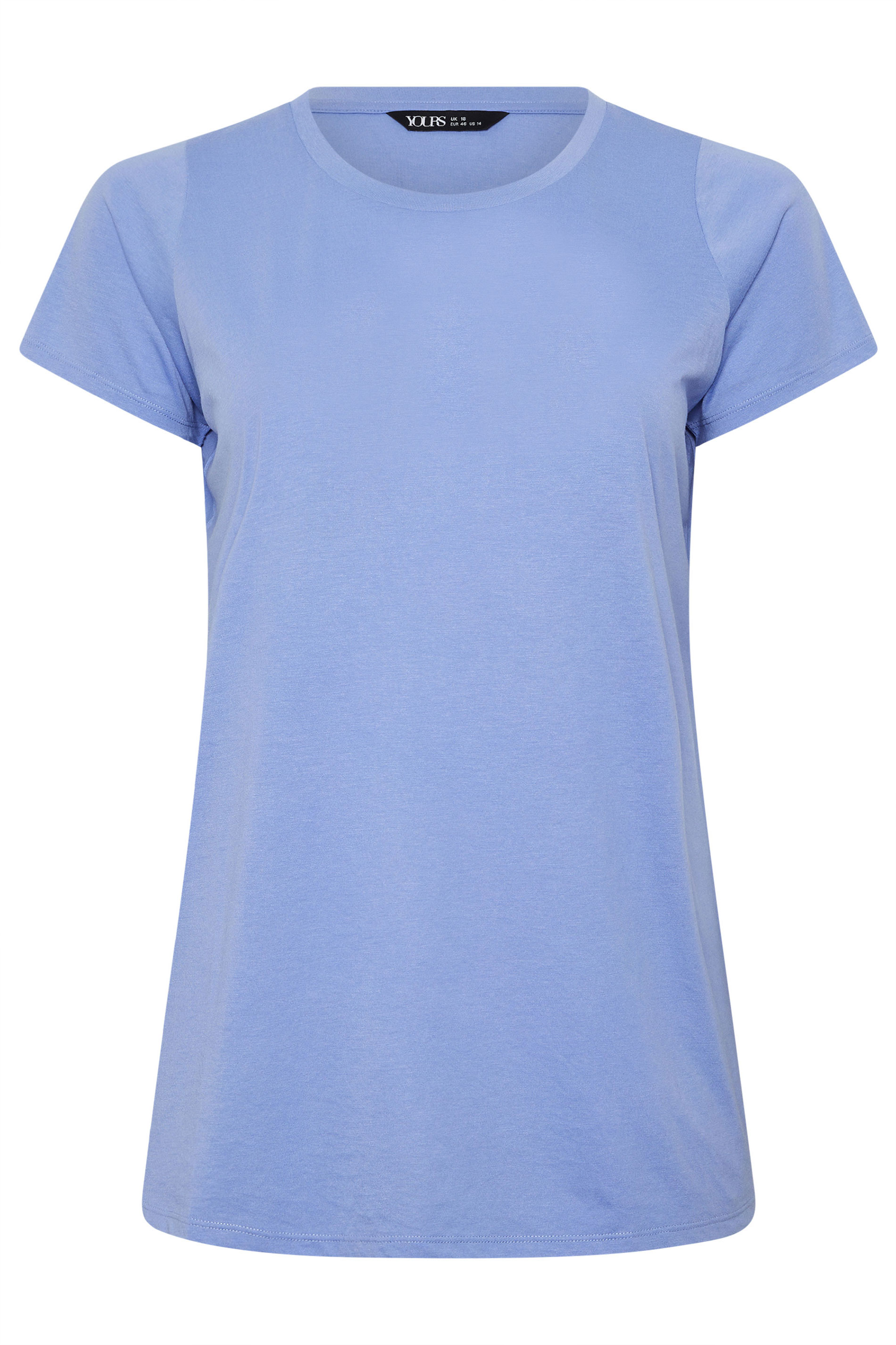 YOURS Plus Size Blue Core T-Shirt | Yours Clothing 5