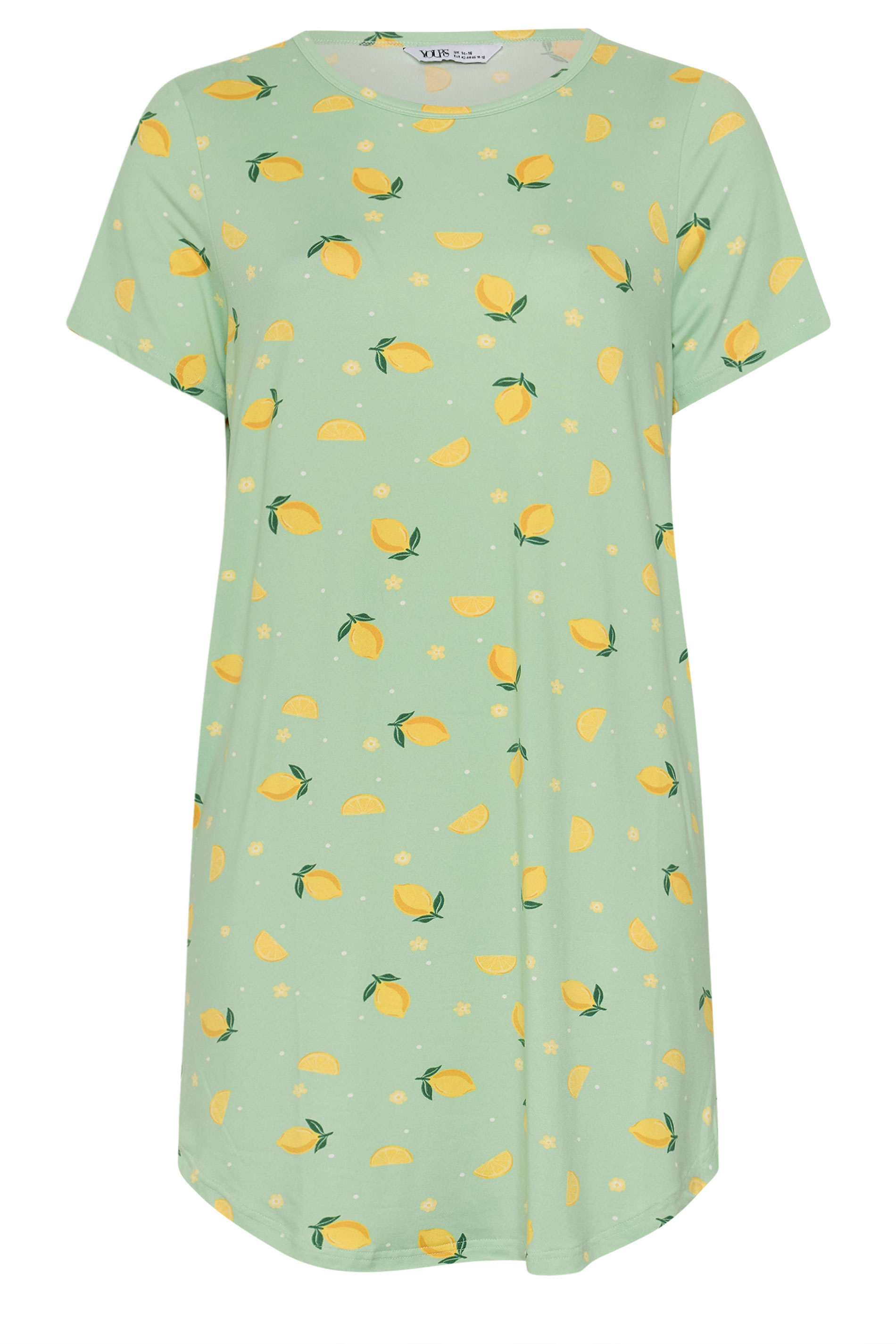 YOURSET Plus Size 2 PACK Black Lemon & Cherry Soft Touch Nightdresses | Yours Clothing 9